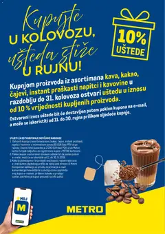 Pregled letka Metro - Kupi i uštedi - Kava trgovine Metro vrijedi od 03.08.2026