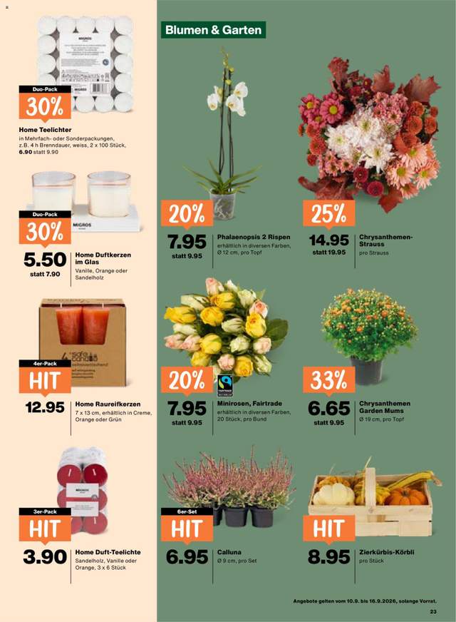 Neue Migros Aktionen ab 10.09.