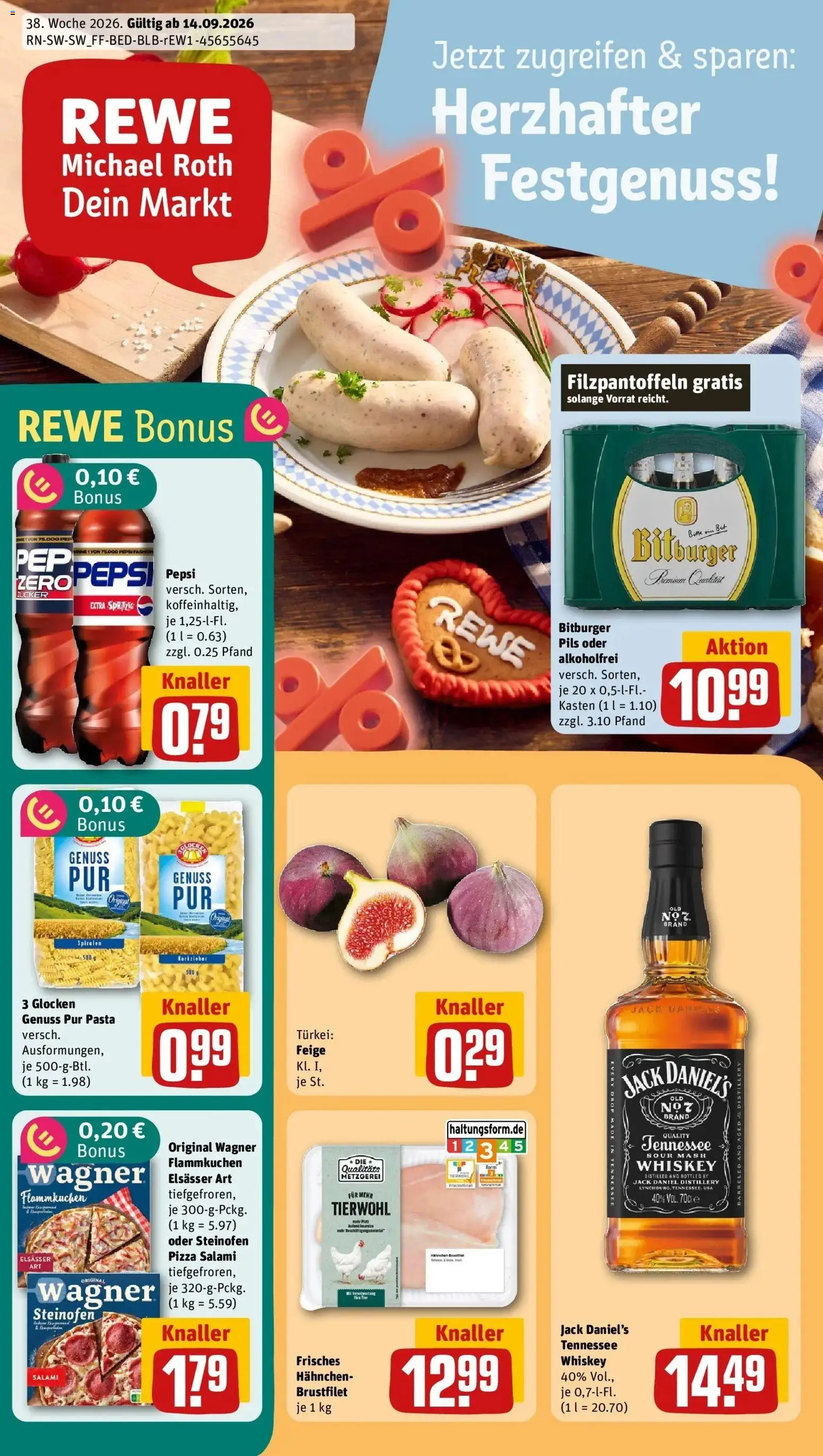 Vorschau von dem Prospekt des Geschäftes Rewe, gültig ab dem 14.09.2026