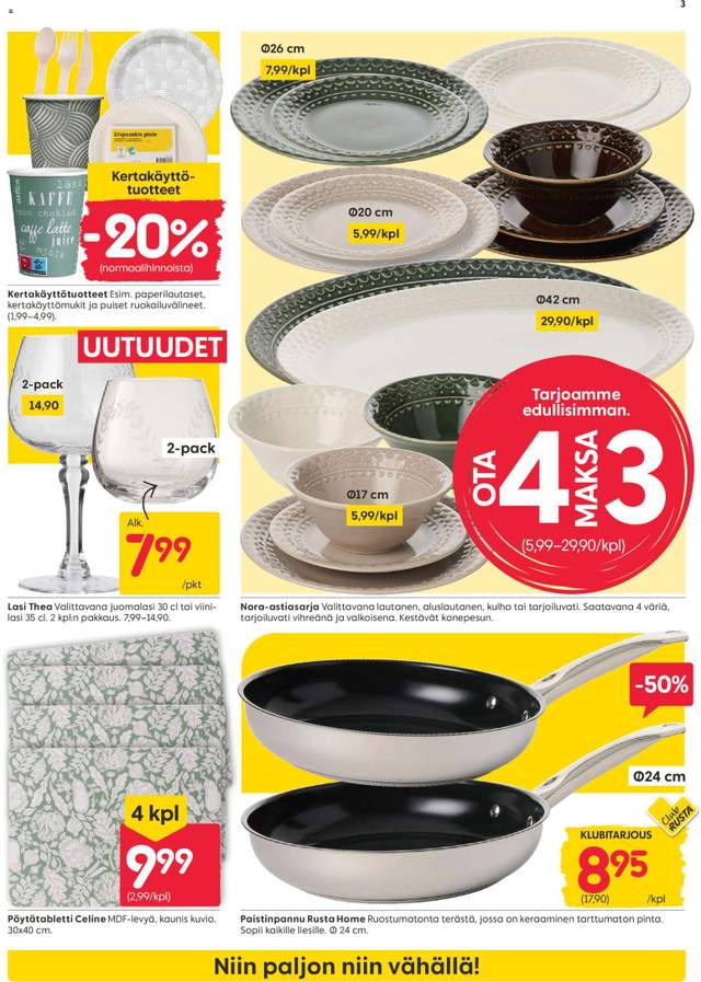 Uusi Rusta tarjouslehti alkaen 03/08