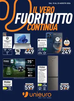 Anteprima dell'opuscolo Unieuro volantino dal negozio Unieuro valido da 10/08/2026