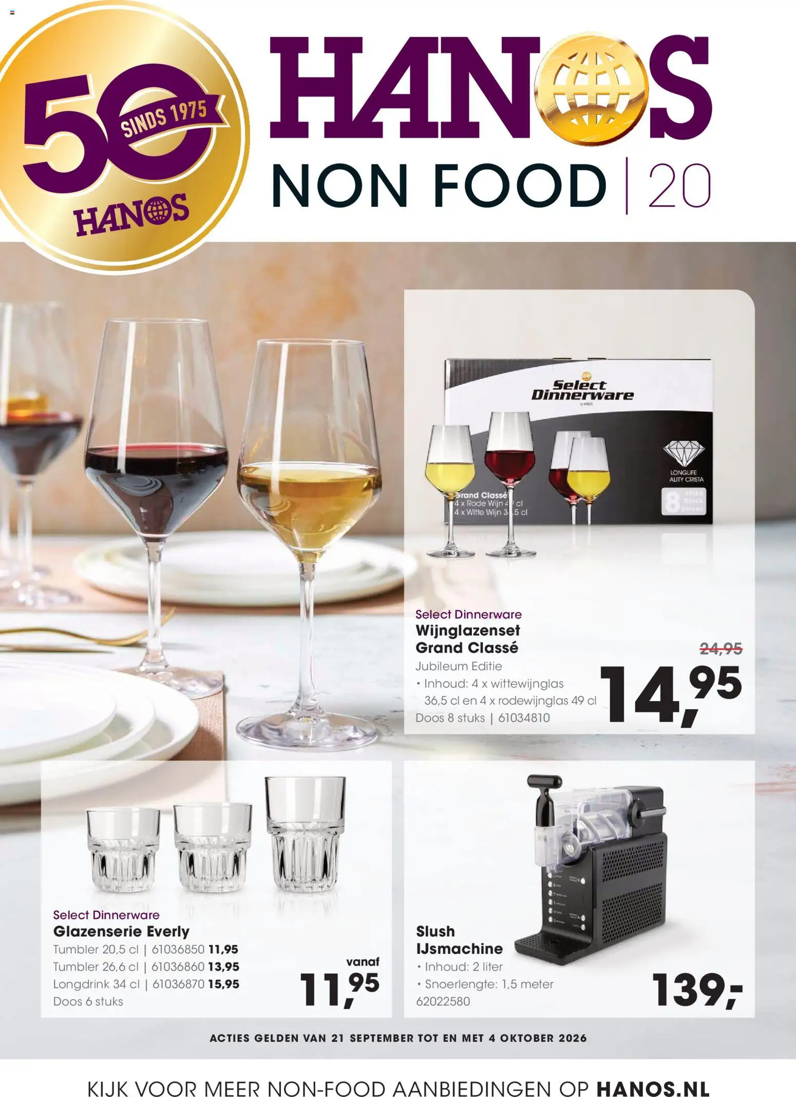 Voorbeeld van Hanos folder - Non food van winkel Hanos geldig vanaf 21-09-2026