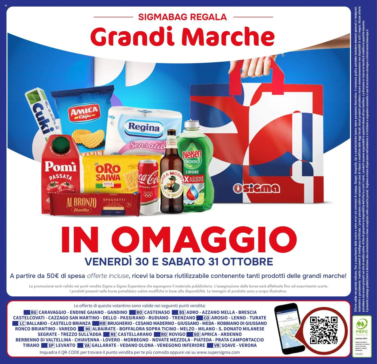 Anteprima dell'opuscolo SIGMA volantino dal negozio SIGMA valido da 22/10/2026 - Borsa, Limone, Spaghetti, Barilla, Tè