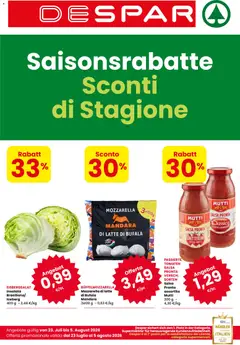 Anteprima dell'opuscolo Despar volantino Bolzano dal negozio Despar valido da 23/07/2026