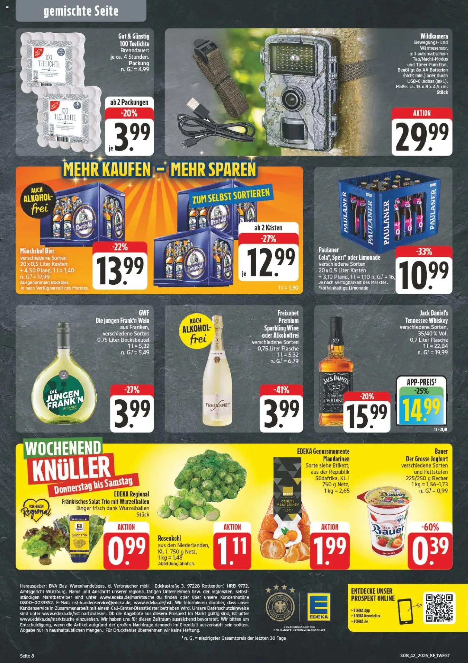 Vorschau von dem Prospekt des Geschäftes nah & gut, gültig ab dem 12.10.2026 - Batterien, Wein, Salat, Alkohol, Whiskey, Limonade, Freixenet, Jack Daniel's
