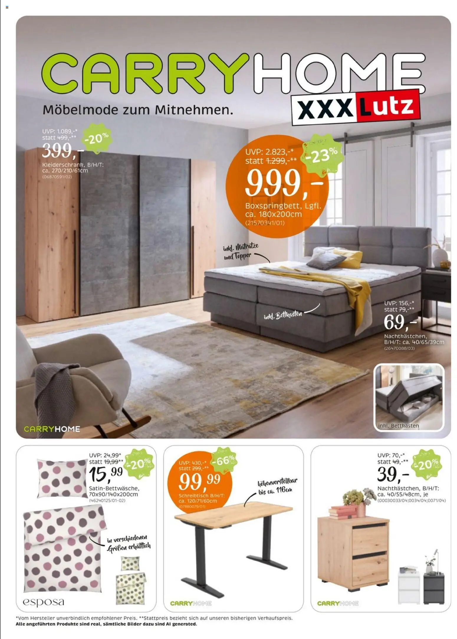Vorschau der Angebote: XXXLutz XXXLutz Carry Home gültig ab 15.09.2026 - Matratze