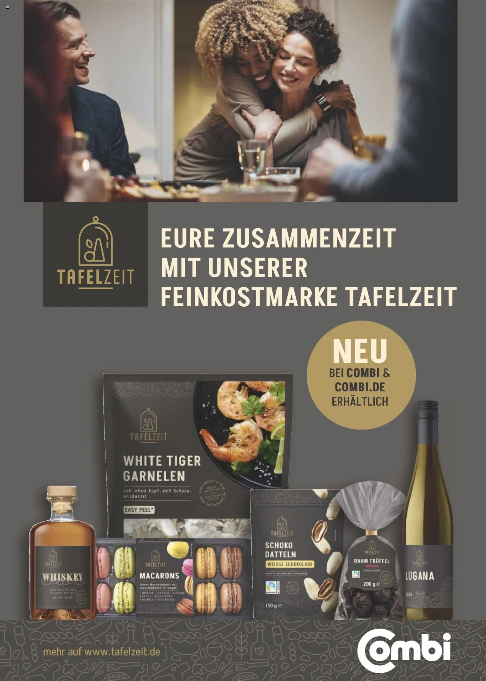 Vorschau von dem Prospekt des Geschäftes Combi, gültig ab dem 31.10.2026 - Schokolade, Garnelen, Whiskey, Tiger garnelen