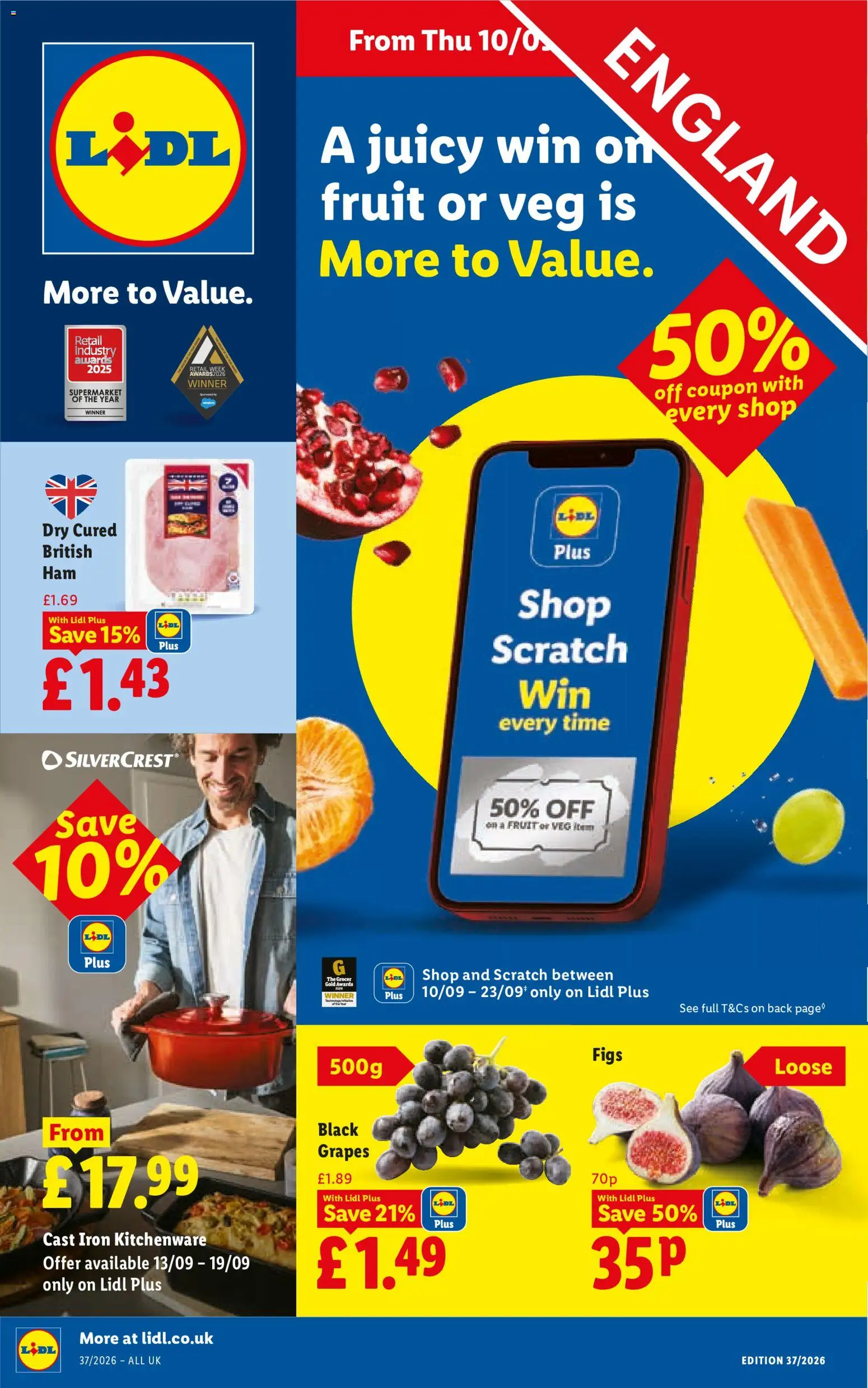Preview of Lidl Weekly offers Lidl valid from 10/09/2026 - Fruit, Figs, Iron, Grapes