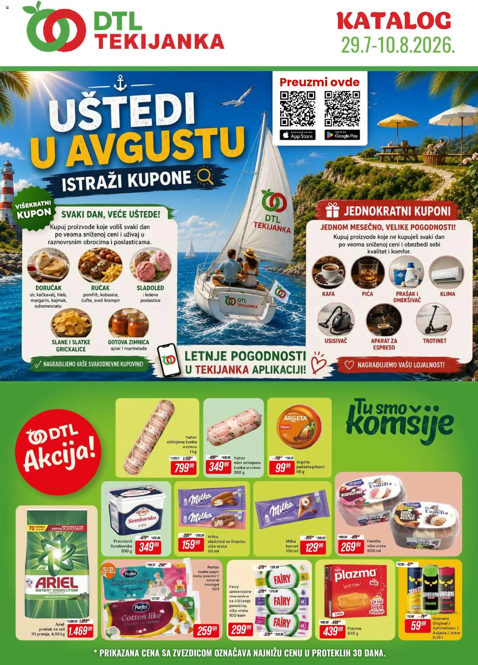 Pregled Tekijanka kataloga - važi od 29.07.2026