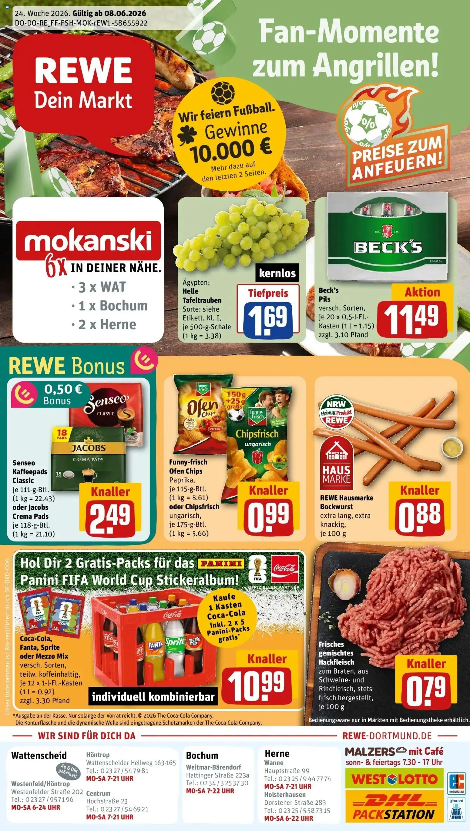 Vorschau von dem Prospekt des Geschäftes Rewe, gültig ab dem 08.06.2026