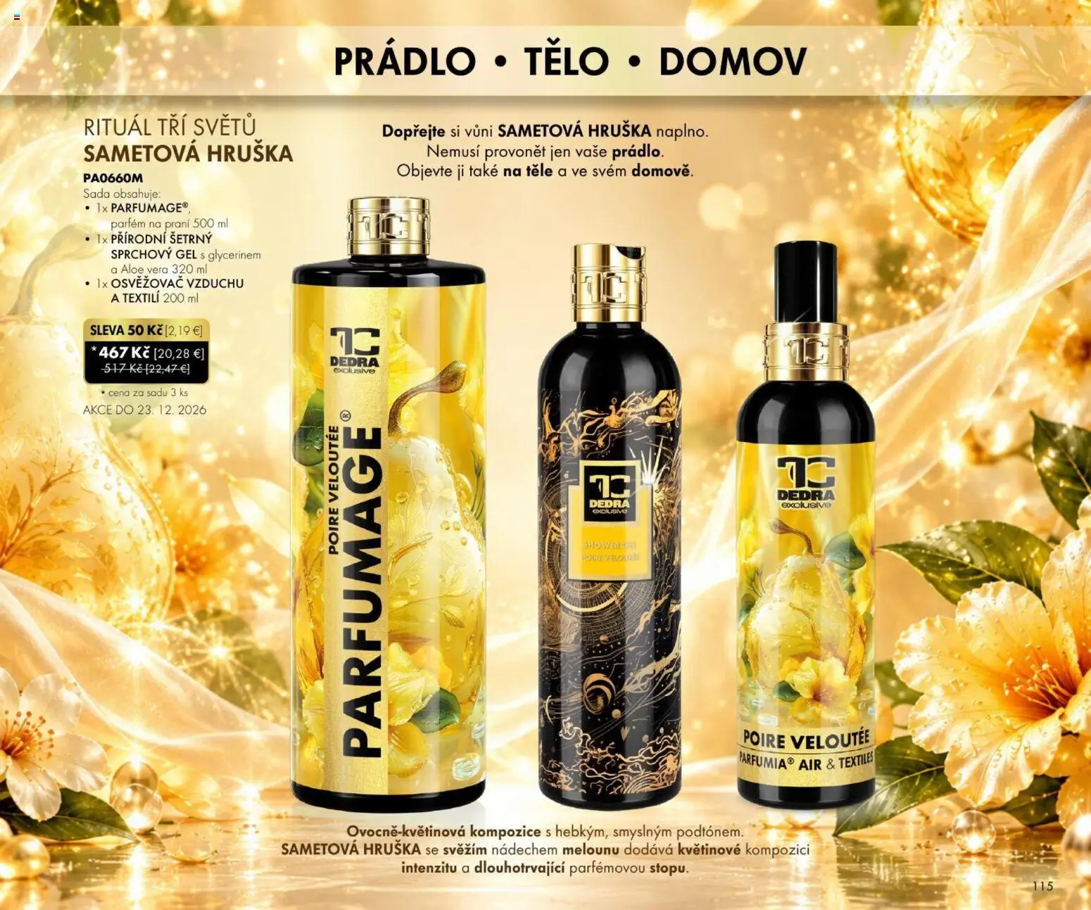 Náhľad Dedra letáku platného od 23.10.2026 - Aloe Vera, Parfém, Sprchový gél