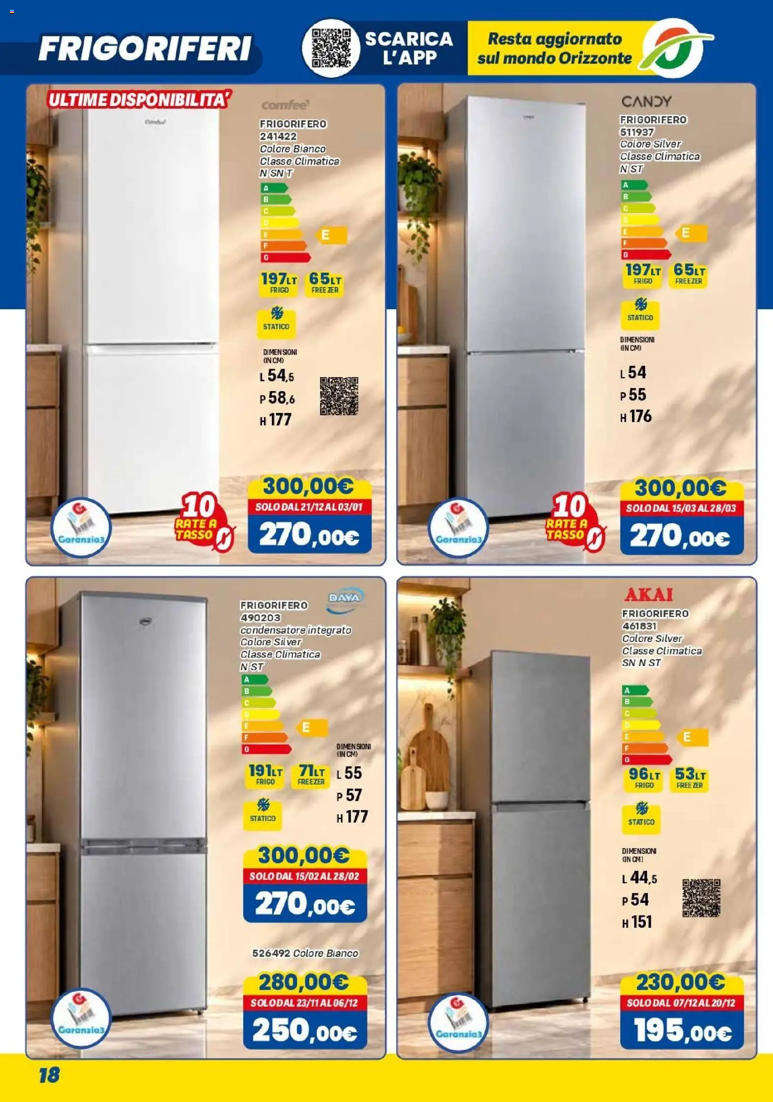 Anteprima dell'opuscolo Orizzonte volantino Elettro dal negozio Orizzonte valido da 01/11/2026 - Frigorifero, Freezer