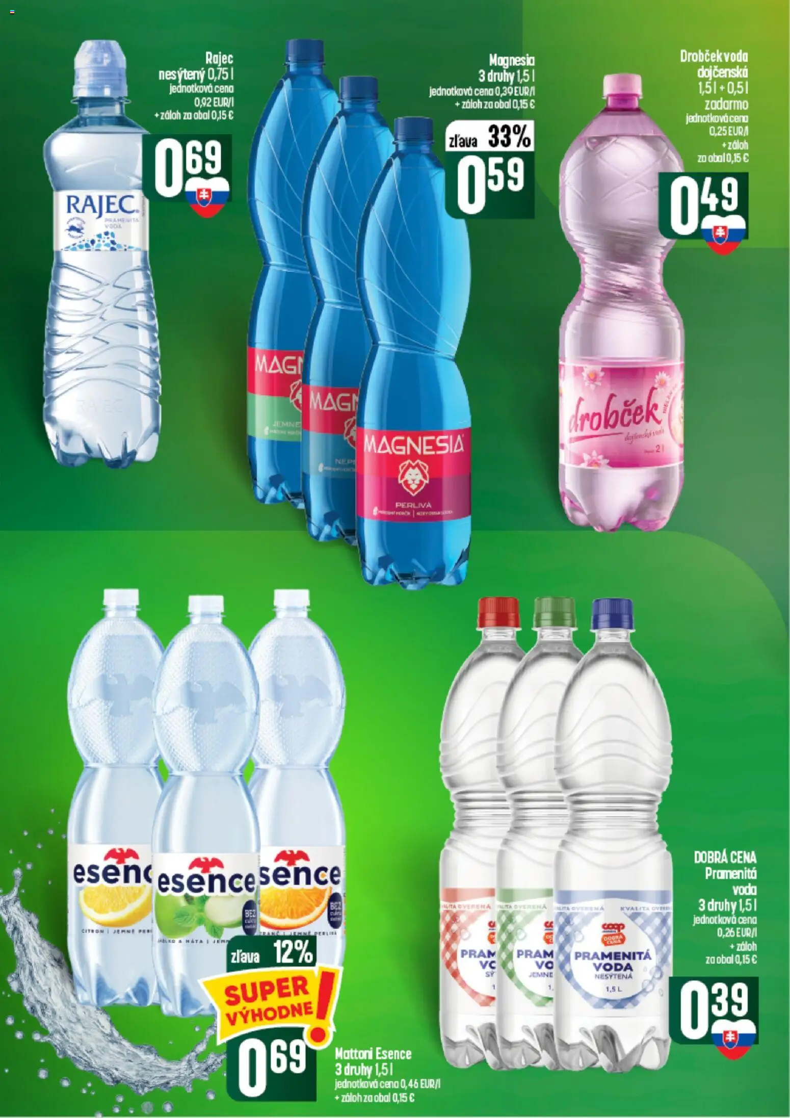 Náhľad COOP Jednota letáku platného od 24.09.2026 - Rajec, Voda, Mattoni