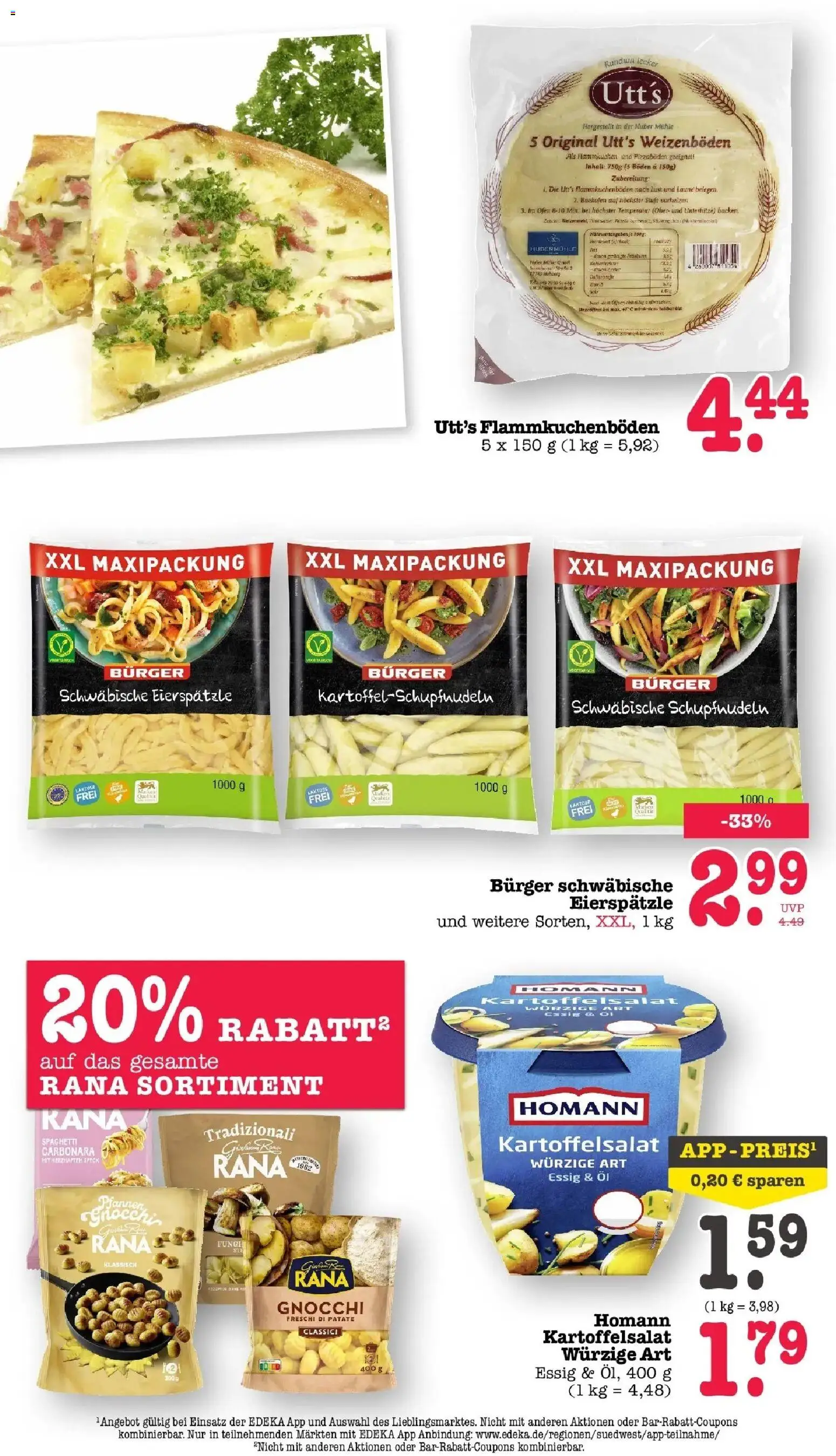 Vorschau von dem Prospekt des Geschäftes Edeka, gültig ab dem 26.10.2026 - Burger, Gnocchi, Öl, Spaghetti, Backofen, Ofen, Mühle, Essig