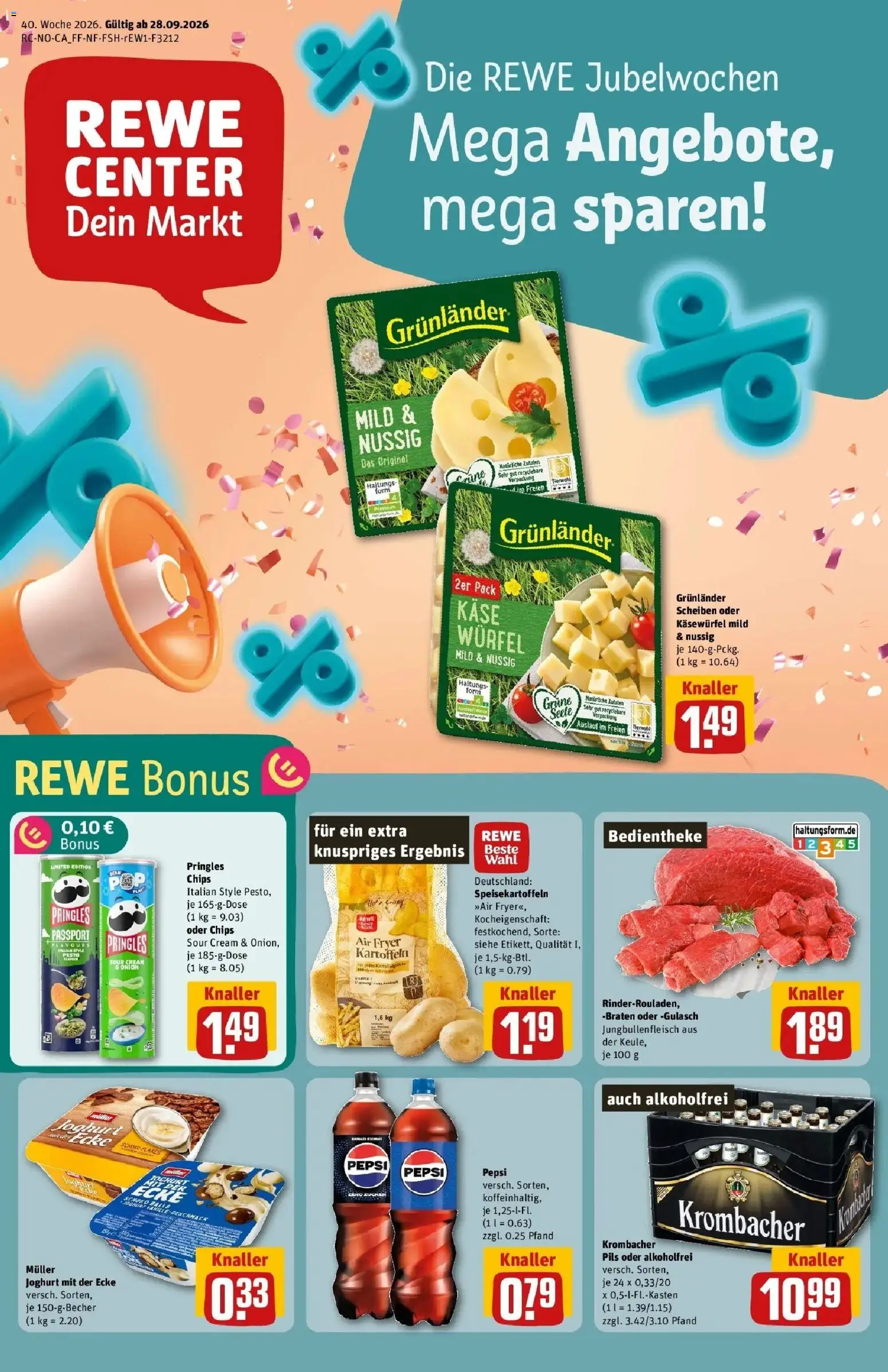 Vorschau von dem Prospekt des Geschäftes Rewe, gültig ab dem 28.09.2026