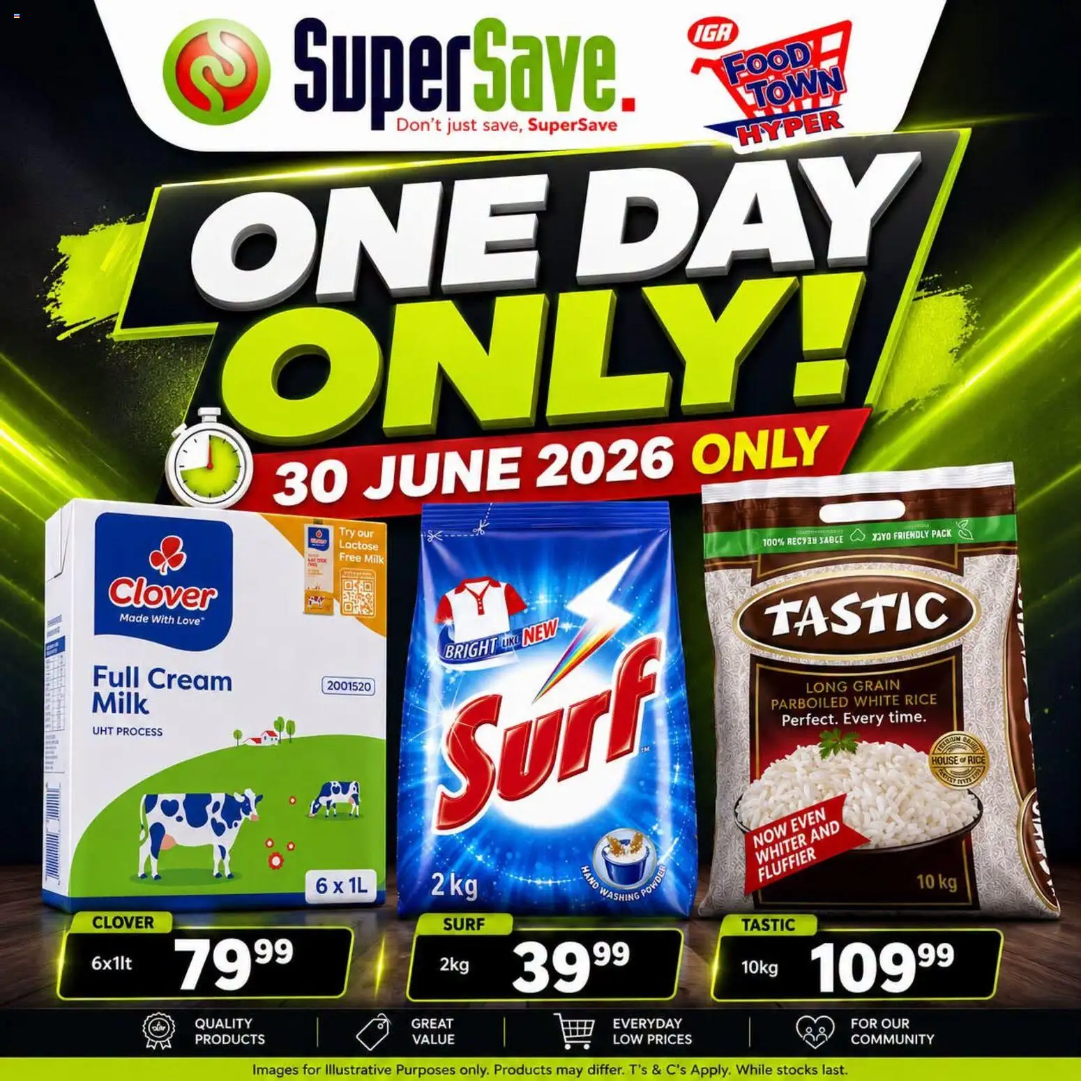 Preview of Super Save flyer valid from 30/06/2026 - Milk, Rice, Cream