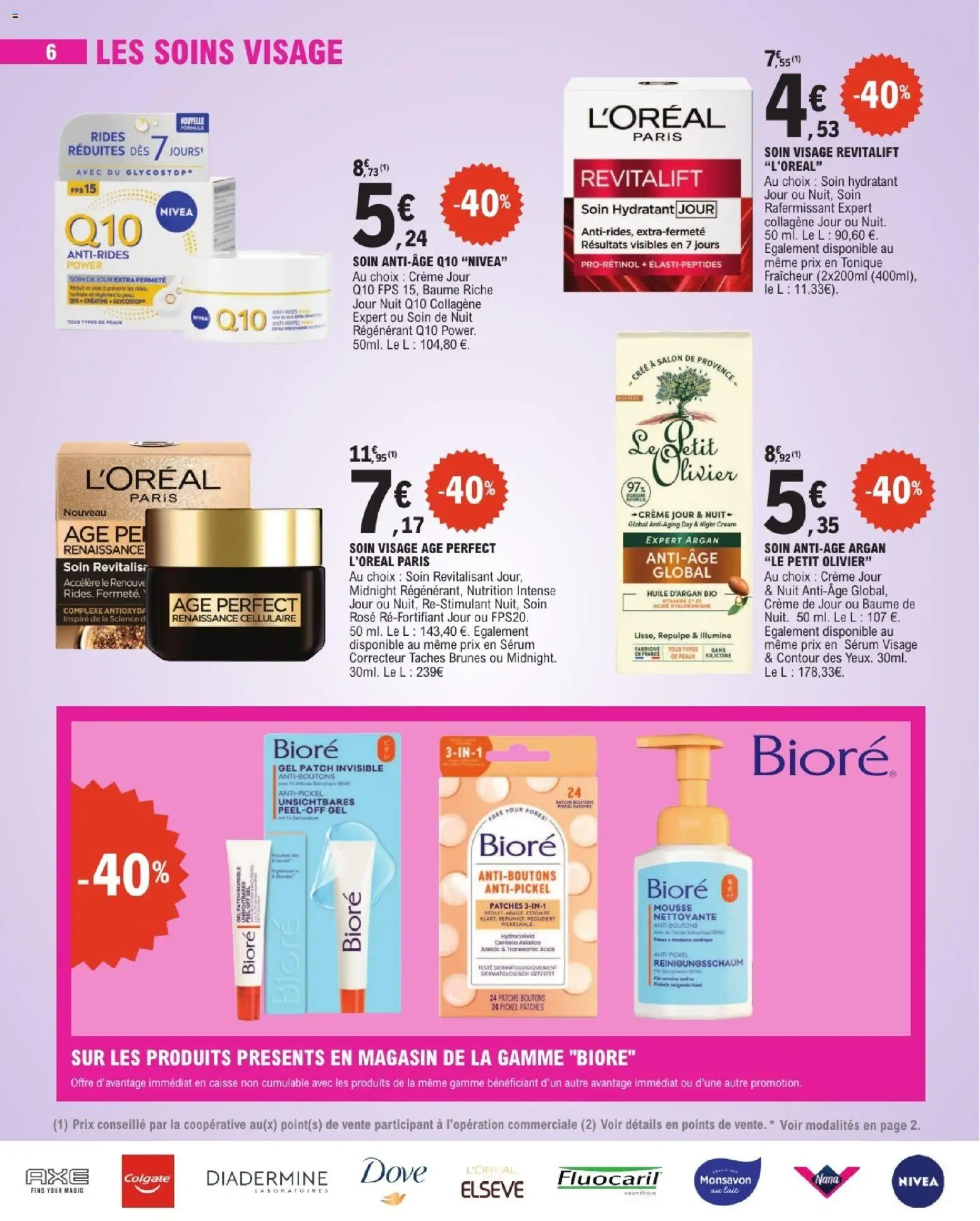 Prévisualisation de E.Leclerc Beaute automne du magasin E.Leclerc formulaire valide 01/09/2026 - Correcteur, Olivier, Mousse, Huile, Soin visage, Serum, Crème de jour, Tonique