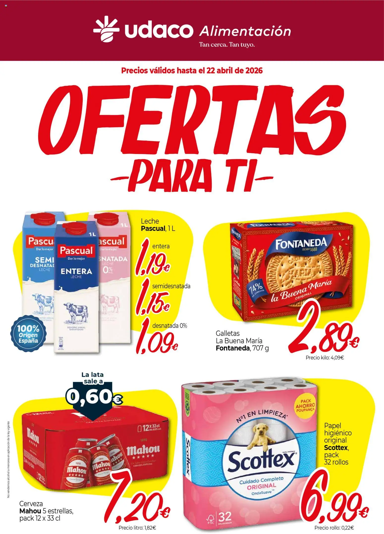Vista previa del folleto de la tienda Unide válido desde el 13/04/2026 - Cerveza, Galletas, Alcohol, Leche, Cereales, Leche entera, Leche semidesnatada