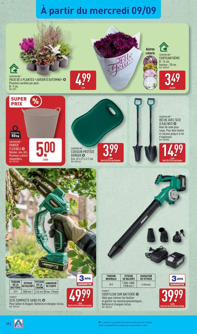Nouveau catalogue Aldi à partir du 08/09