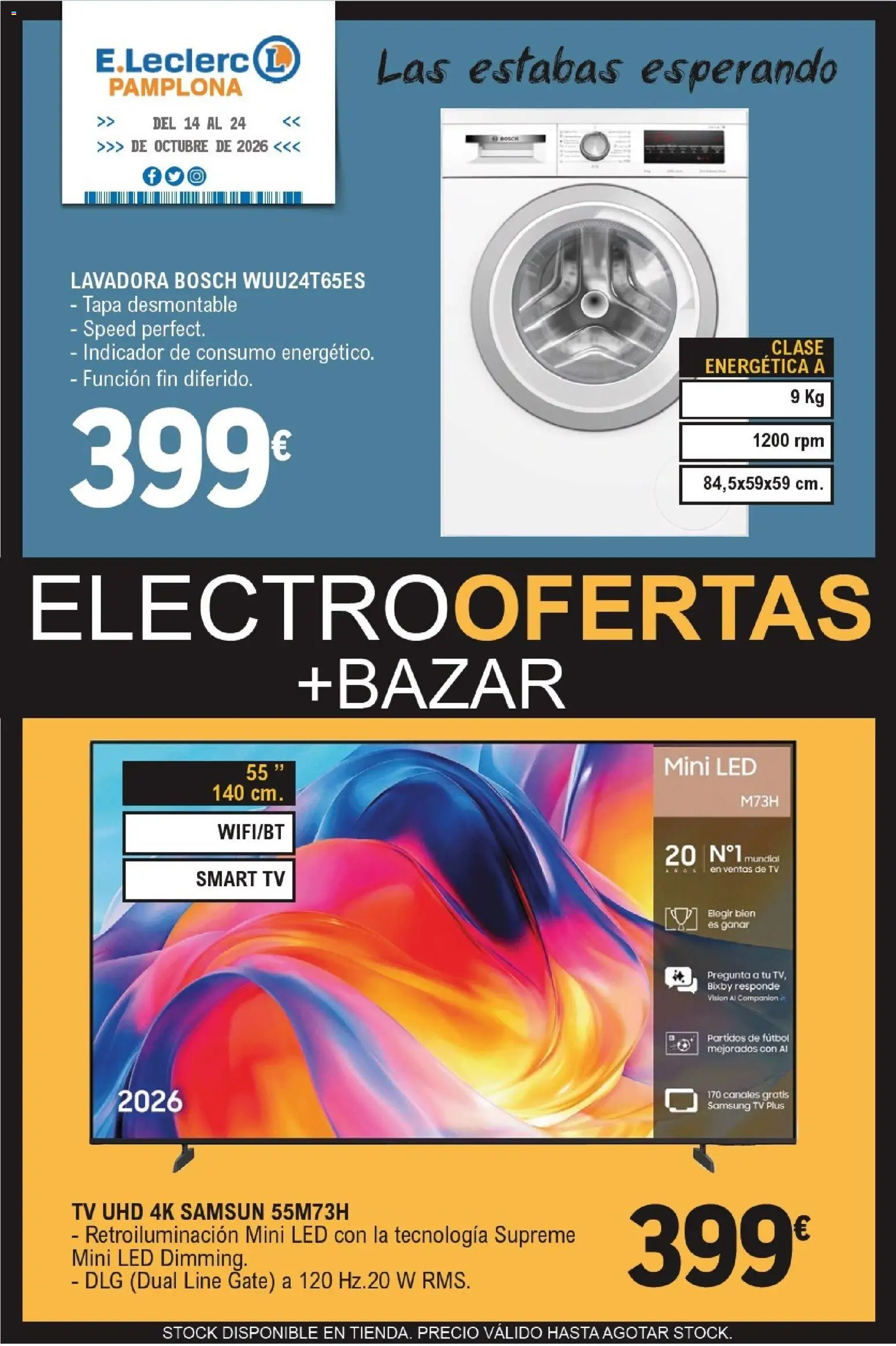 Vista previa del folleto de la tienda E.Leclerc válido desde el 14/10/2026 - Lavadora