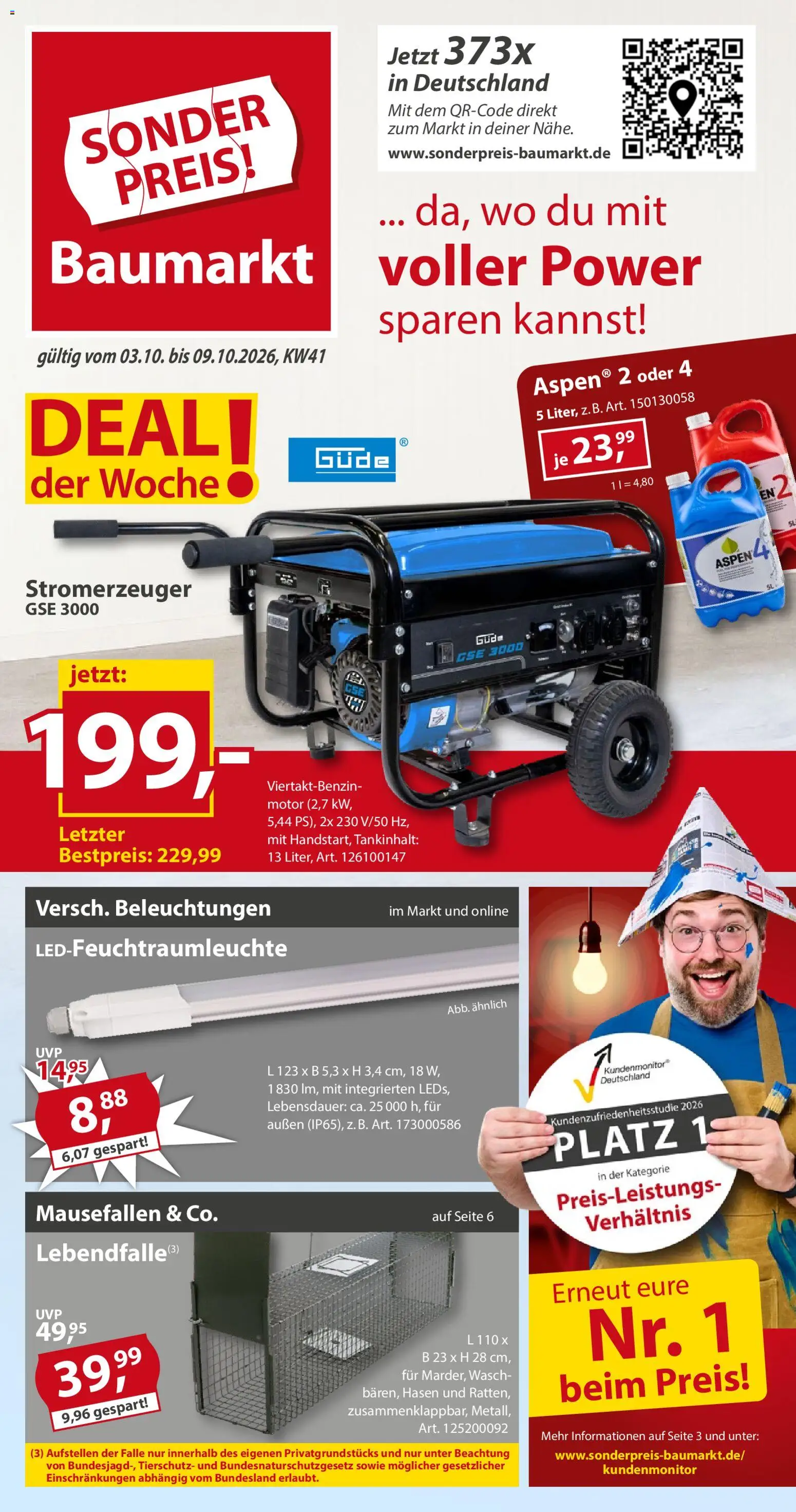 Vorschau von dem Prospekt des Geschäftes Sonderpreis Baumarkt, gültig ab dem 03.10.2026