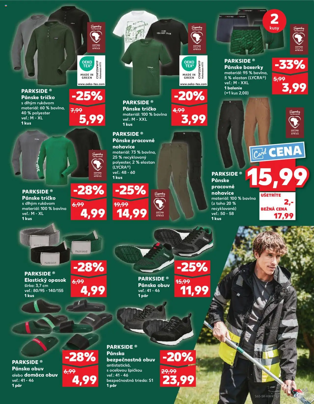 Náhľad Kaufland letáku platného od 09.10.2025 - Parkside, Tričko, Nohavice, Boxerky, Opasok