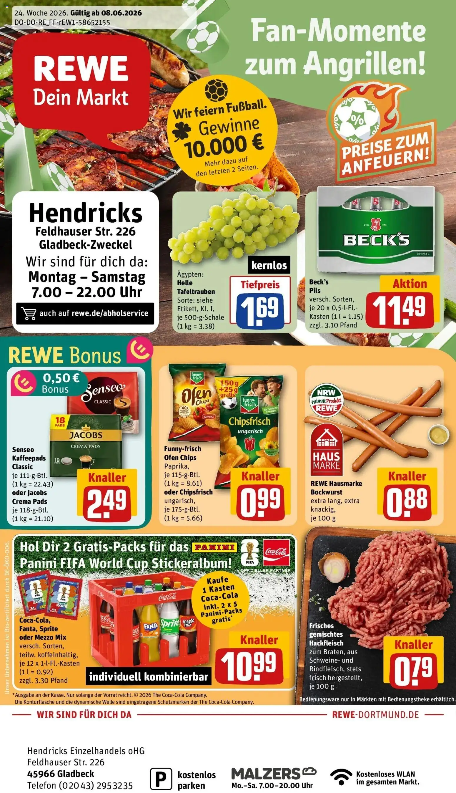 Vorschau von dem Prospekt des Geschäftes Rewe, gültig ab dem 08.06.2026