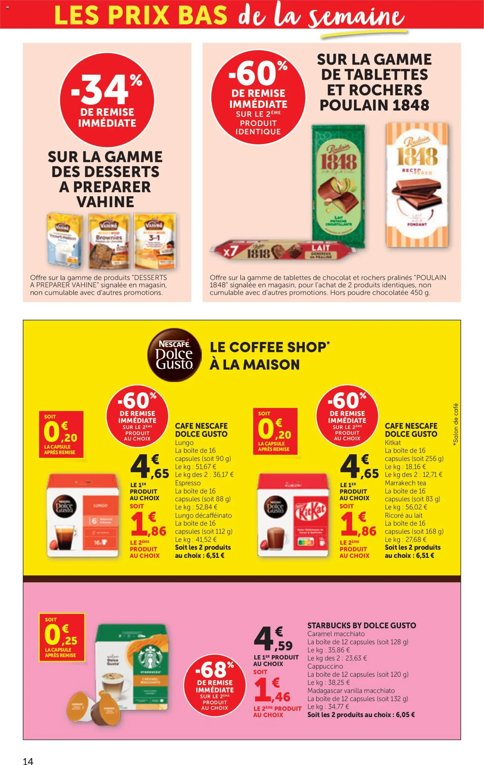Prévisualisation de bi1 Catalogue la beaute à prix bas du magasin bi1 formulaire valide 01/09/2026 - Marrakech, Dolce Gusto, Chocolat, Cappuccino, Capsules, Ricoré, Tablettes de chocolat, Poudre