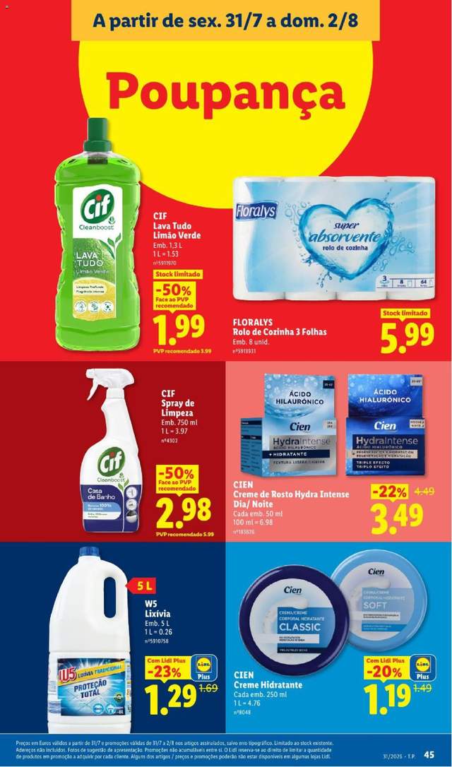 Novo folheto Lidl a partir de 27/07