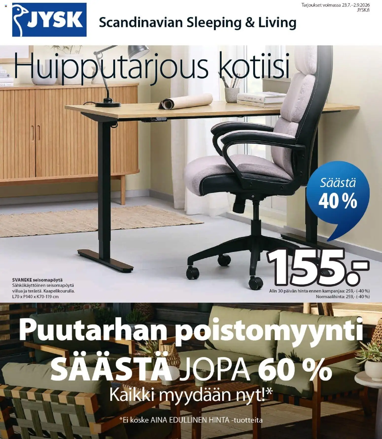 Kaupan JYSK JYSK tarjoukset esikatselu, voimassa 23/07/2026