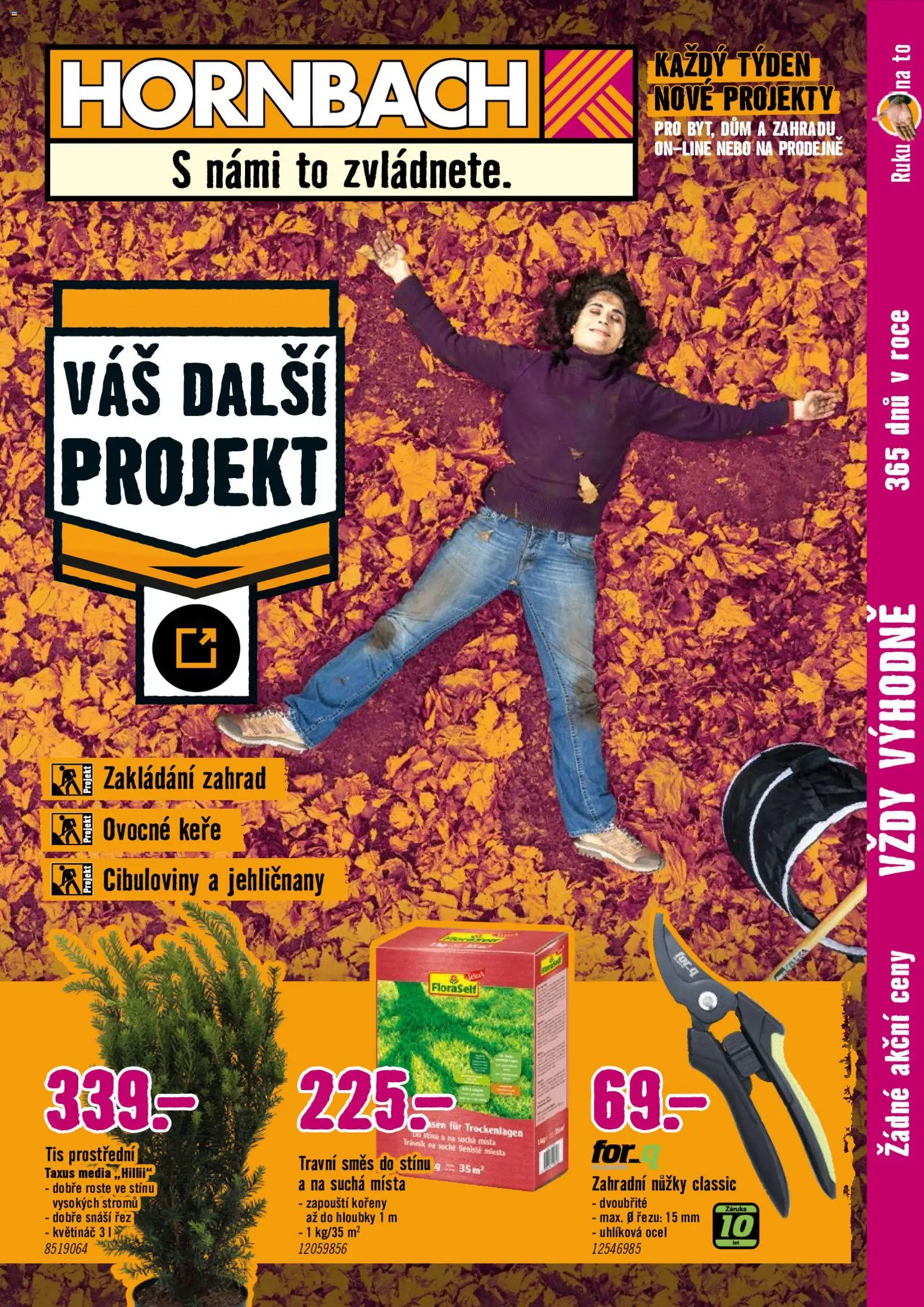 Náhled nabídky: HORNBACH HORNBACH leták - Podzimní zahrada platný od 07.10.2026 - Květináč, Zahradní nůžky, Nůžky