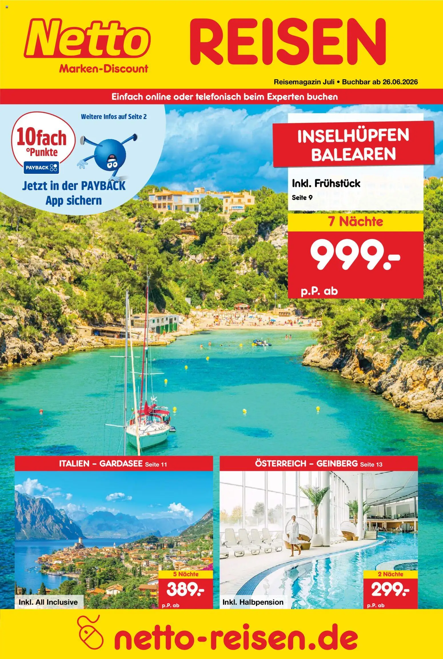 Vorschau von dem Prospekt des Geschäftes Netto Reisen, gültig ab dem 26.06.2026