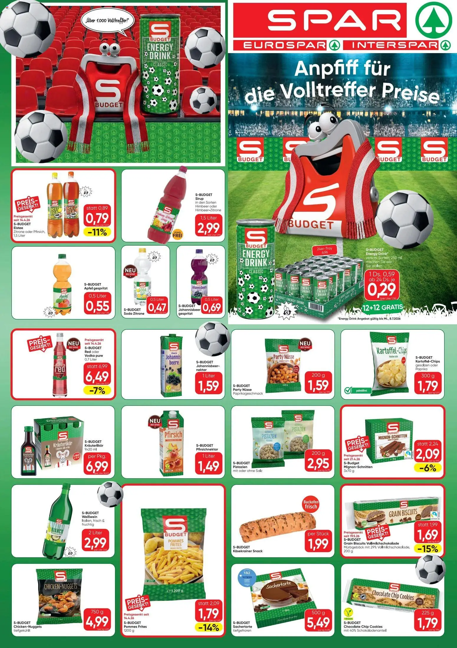 Vorschau der Angebote: Spar Spar Budget gültig ab 08.06.2026