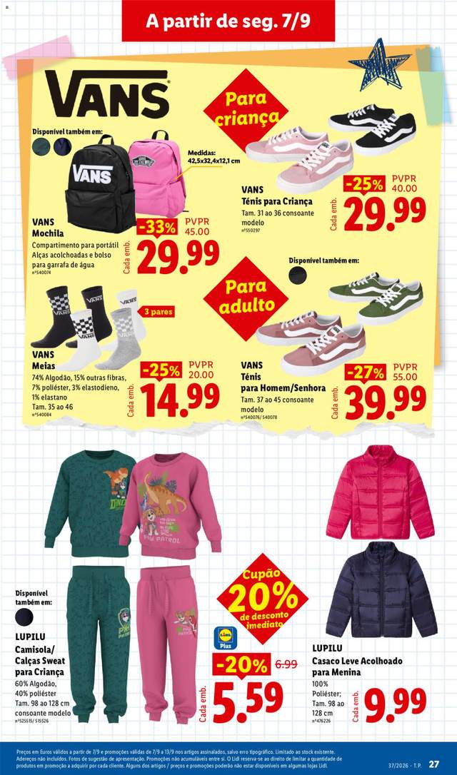 Novo folheto Lidl a partir de 07/09