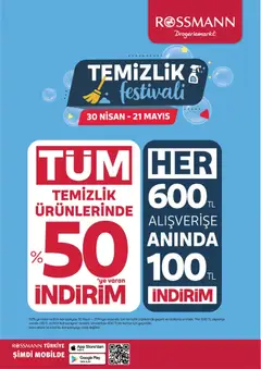 Rossmann Rossmann - Temiizlik Festivali Kataloğu 30.04.2026 - Broşürünün önizlemesi