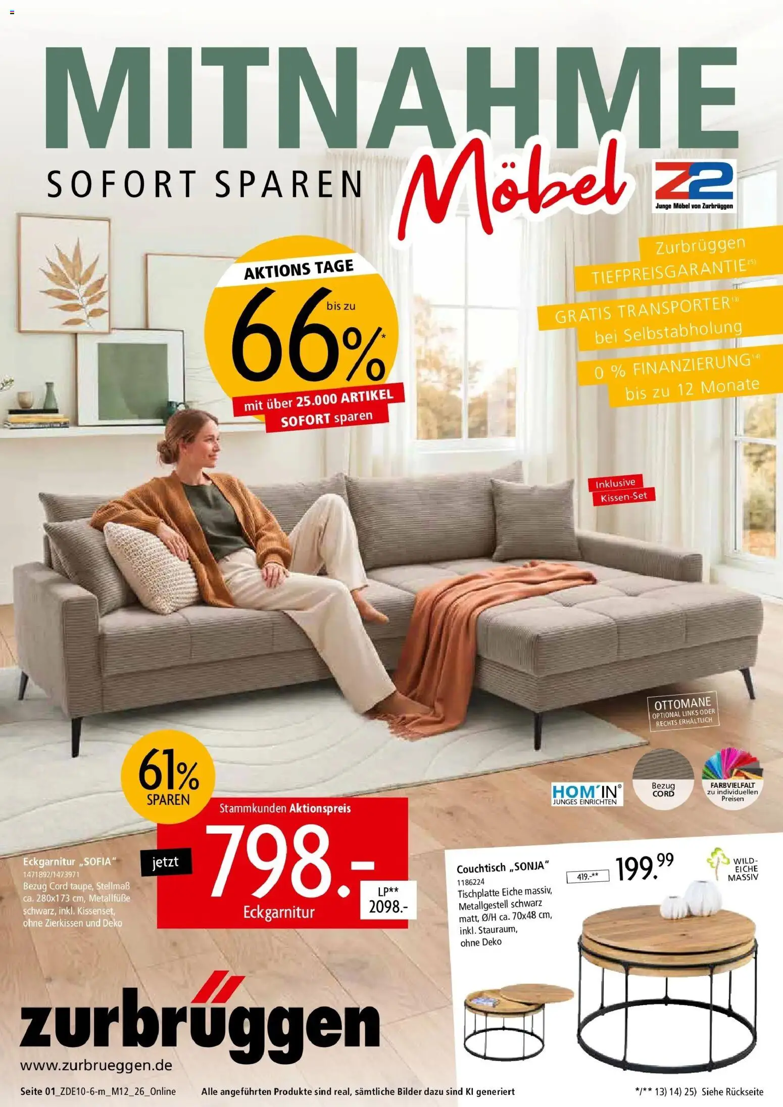 Vorschau von dem Prospekt des Geschäftes Zurbrüggen, gültig ab dem 10.10.2026 - Bilder, Couchtisch