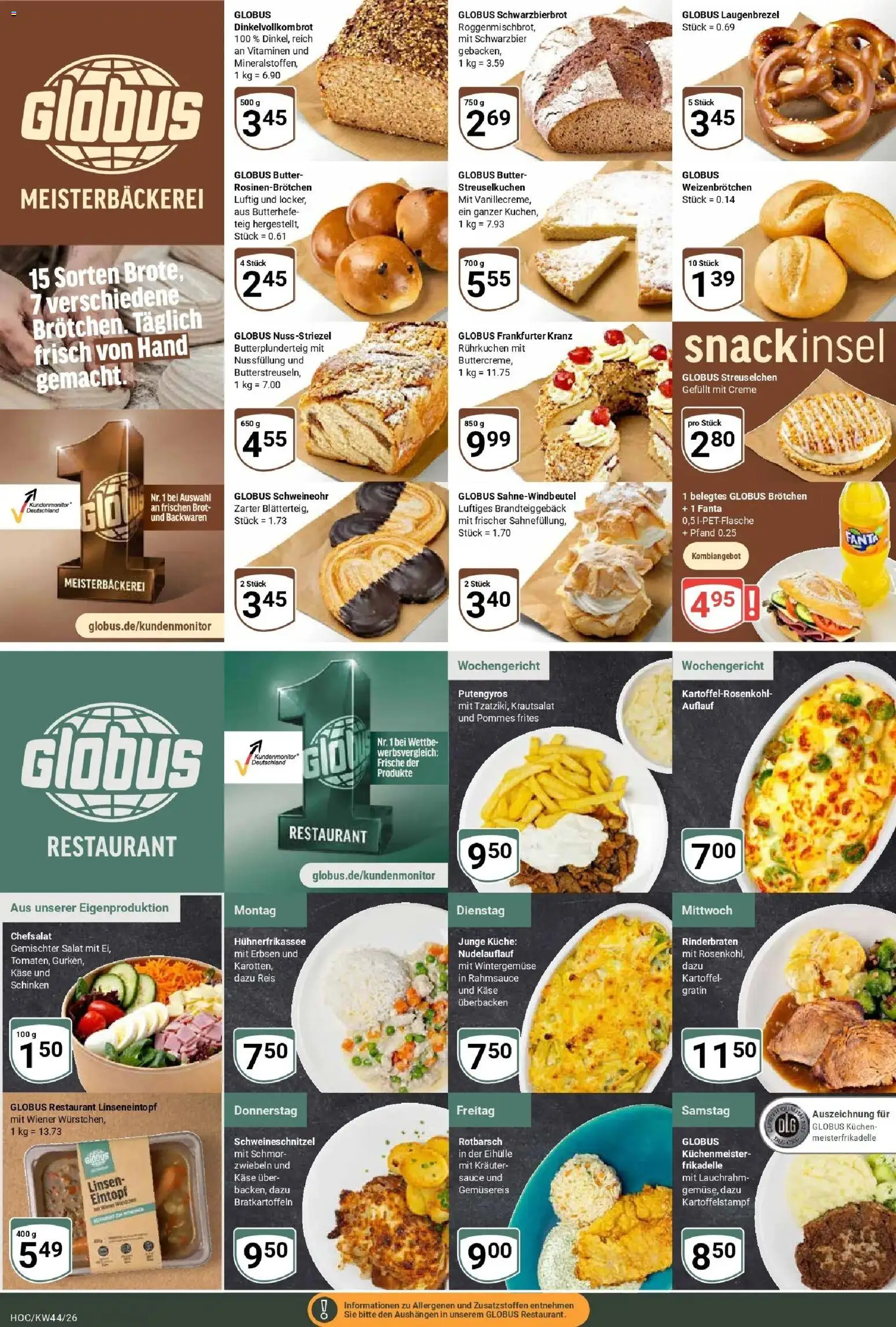 Vorschau von dem Prospekt des Geschäftes Globus, gültig ab dem 26.10.2026