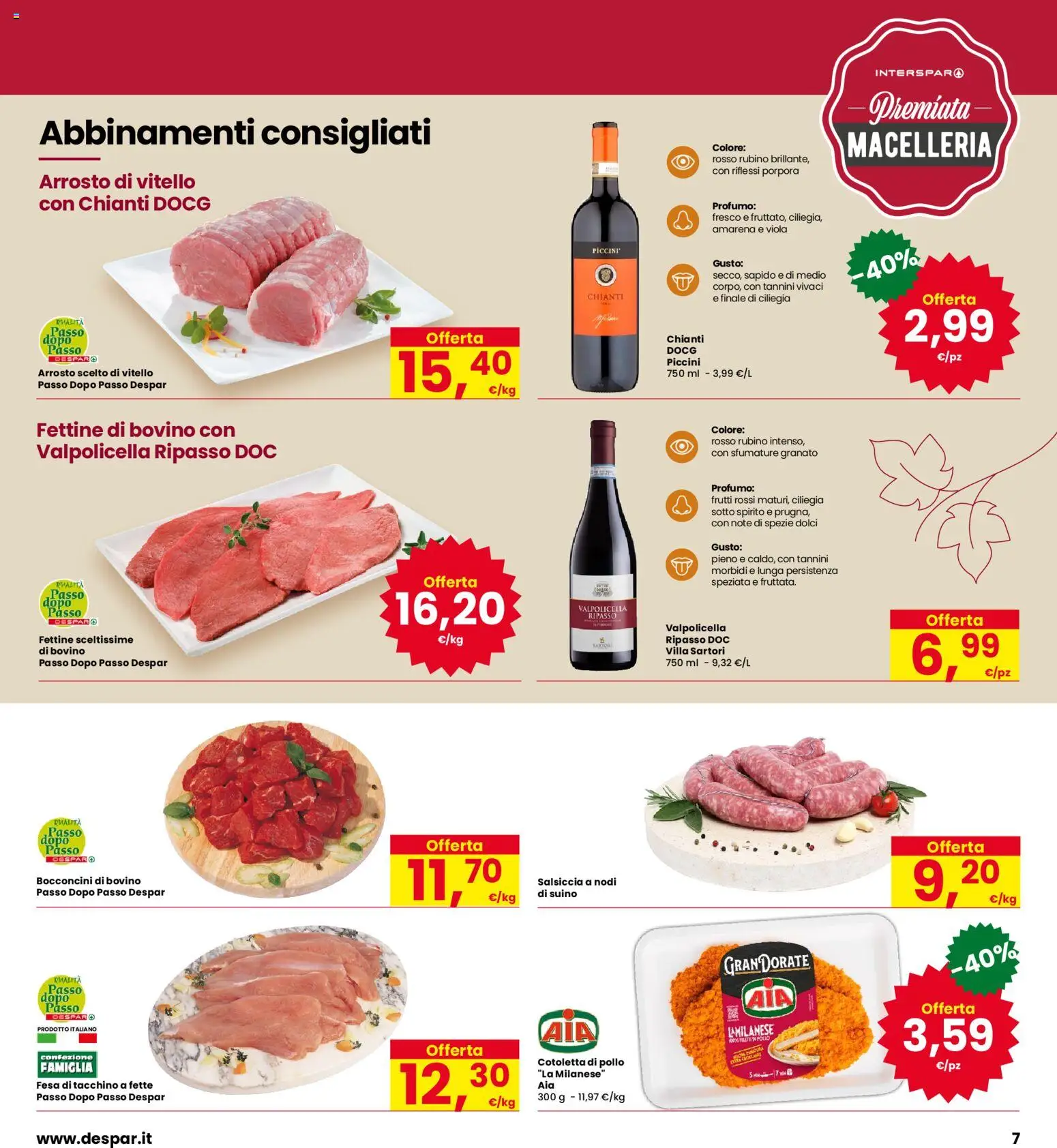 Anteprima dell'opuscolo Eurospar volantino Carpi dal negozio Eurospar valido da 22/10/2026 - Pollo, Tacchino, Profumo, Salsiccia, Bovino, Vitello, Suino, Arrosto
