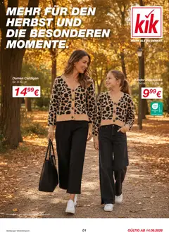 Vorschau von dem Prospekt des Geschäftes Kik, gültig ab dem 14.09.2026