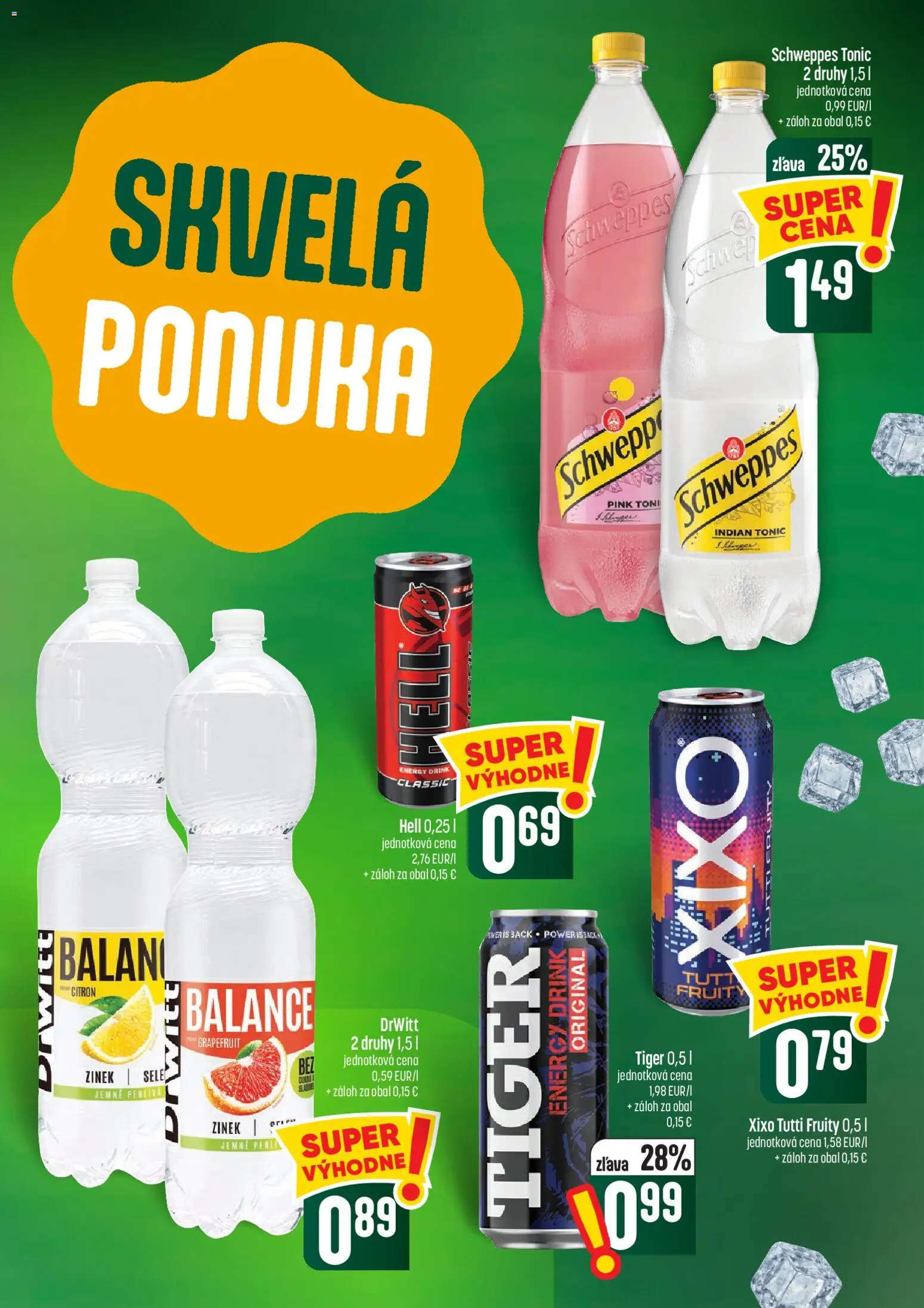 Náhľad COOP Jednota letáku platného od 01.10.2026 - Tonic, Grapefruit, Schweppes Tonic