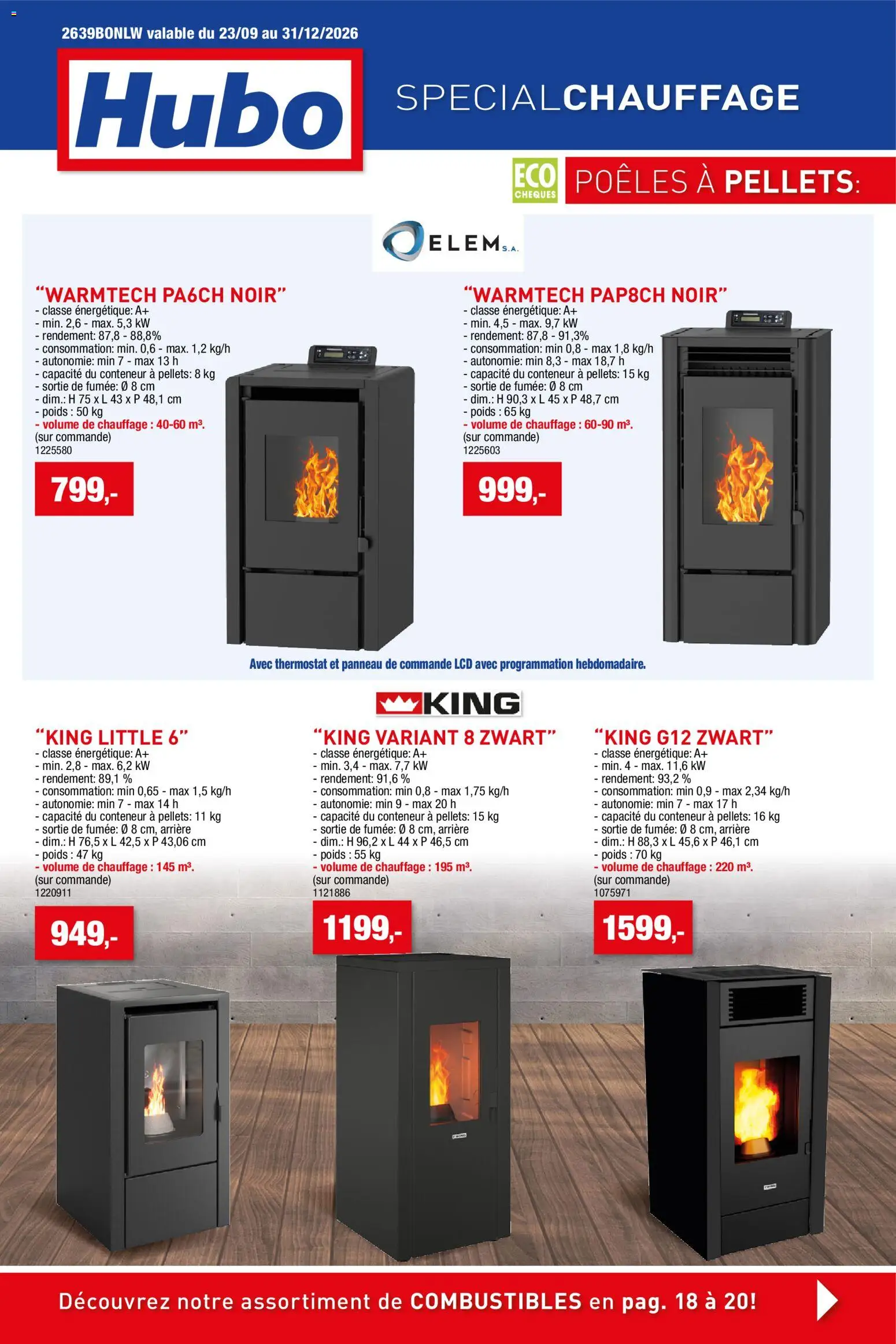 Voorbeeld van Hubo Special chauffage van winkel Hubo geldig vanaf 23/09/2026
