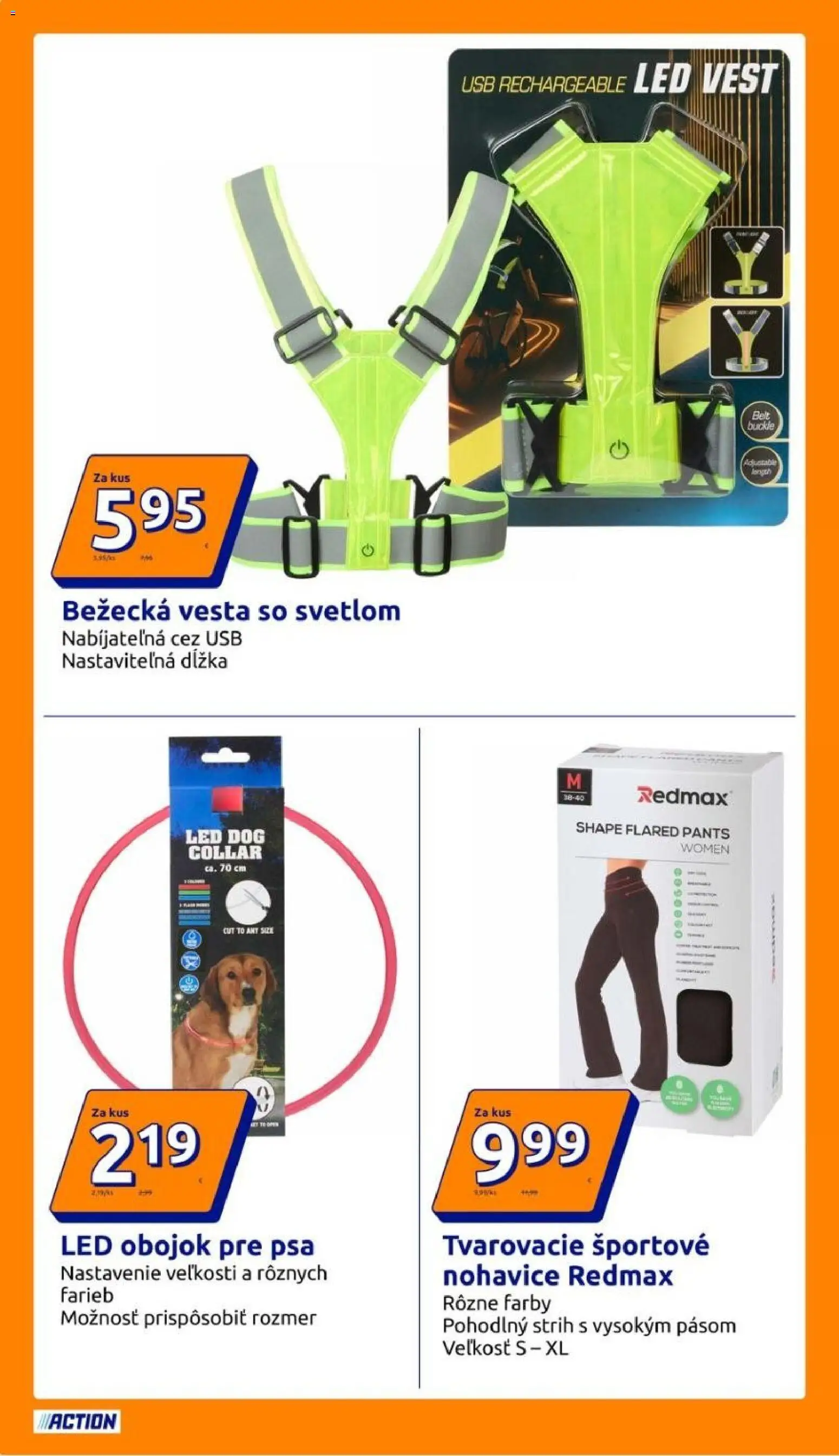 Náhľad Action letáku platného od 07.10.2026 - Nohavice, Vesta, USB, Led