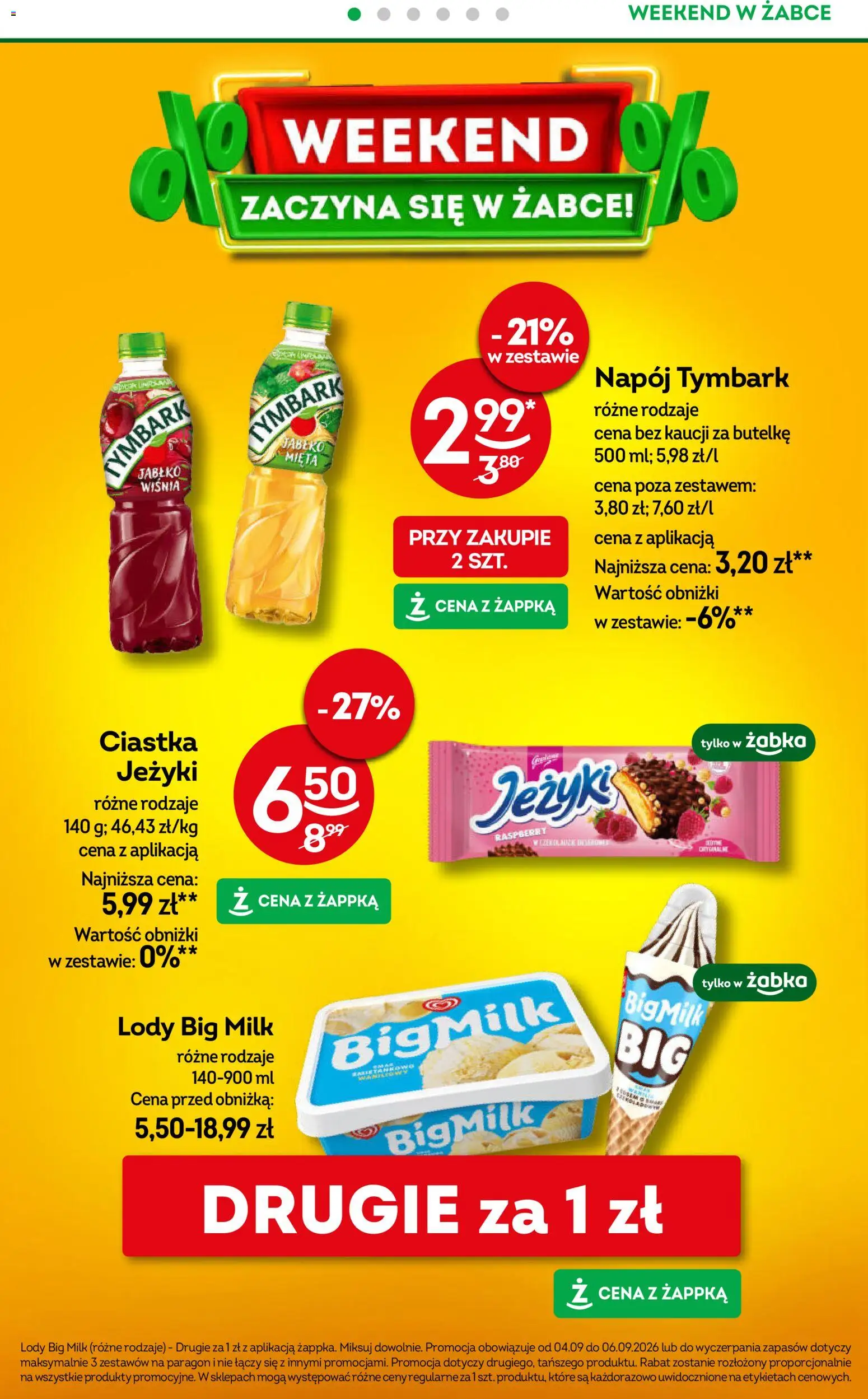 Pogląd gazetki "Żabka gazetka - Weekendowe promocje" ze sklepu Żabka ważnej od 04.09.2026