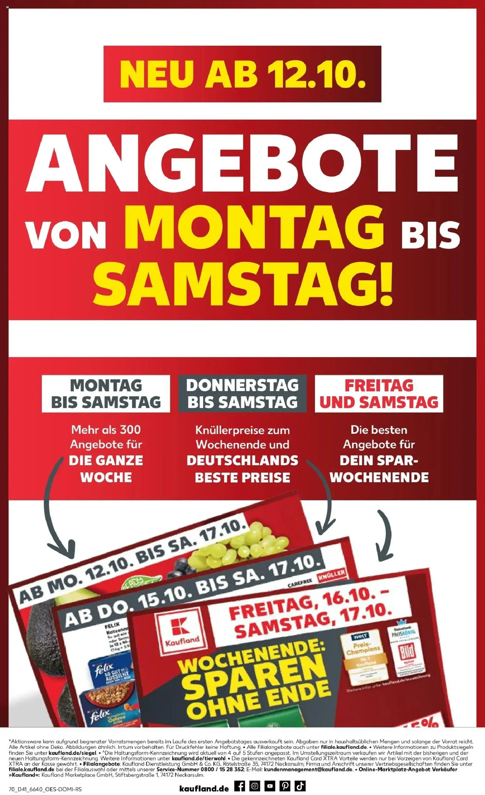 Vorschau von dem Prospekt des Geschäftes Kaufland, gültig ab dem 08.10.2026