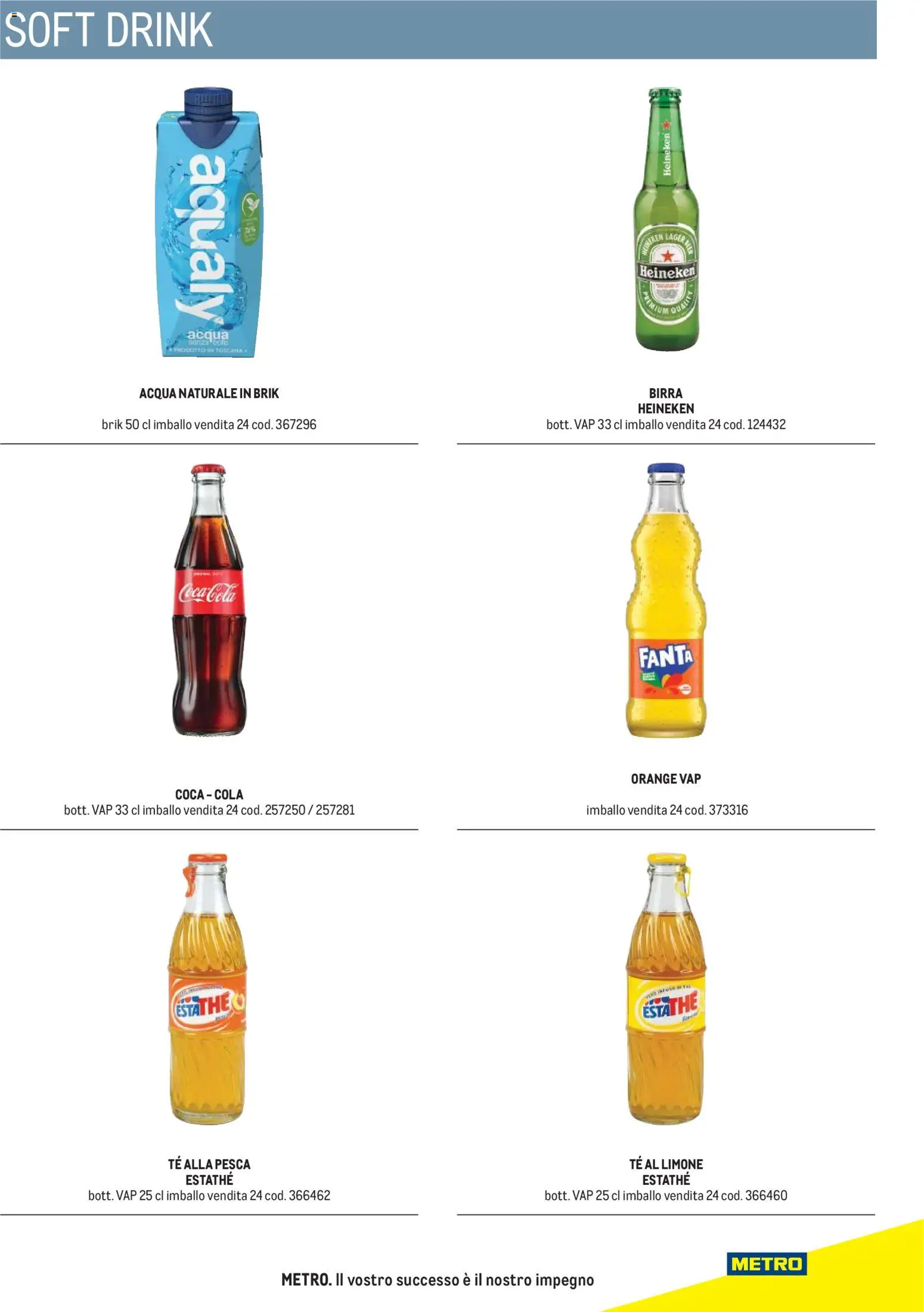 Anteprima dell'opuscolo Metro volantino Hotel dal negozio Metro valido da 31/08/2026 - Acqua, Coca Cola, Birra, Limone, Heineken, Tè, Birra Heineken, Acqua naturale