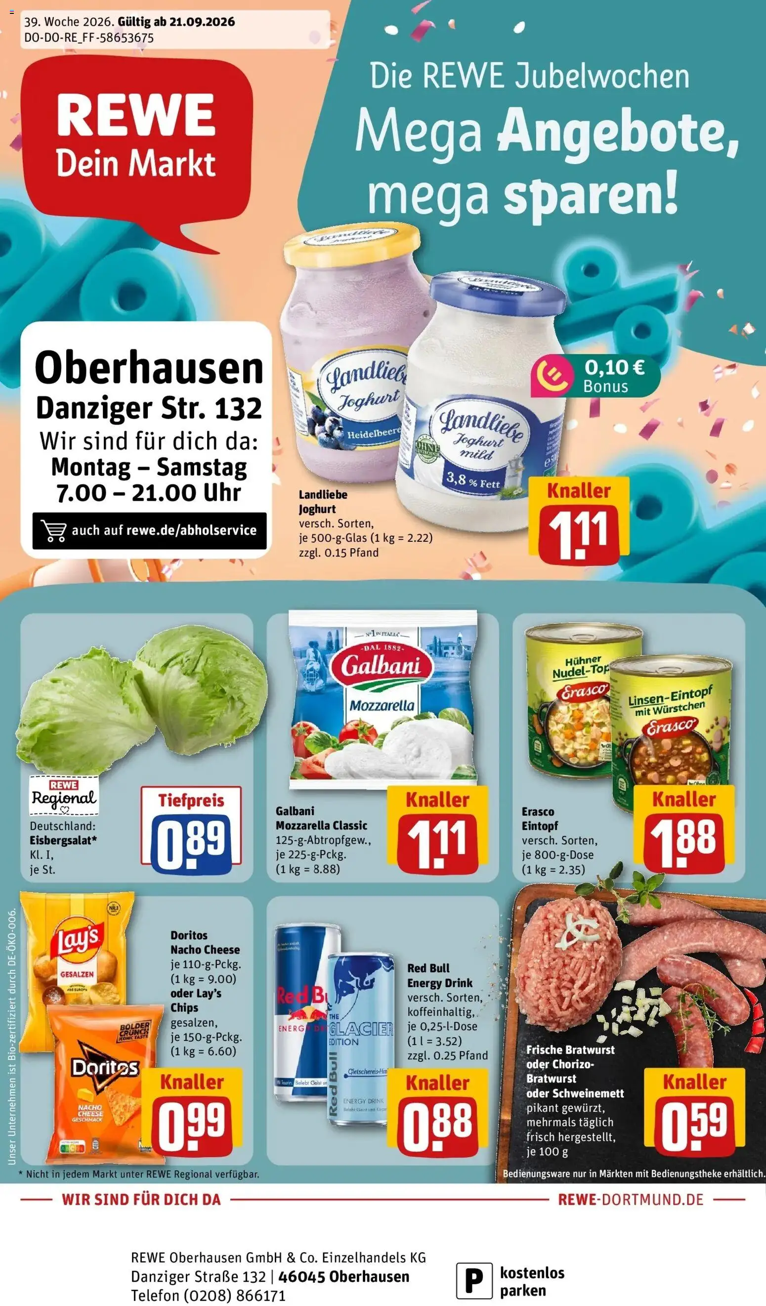 Vorschau von dem Prospekt des Geschäftes Rewe, gültig ab dem 21.09.2026