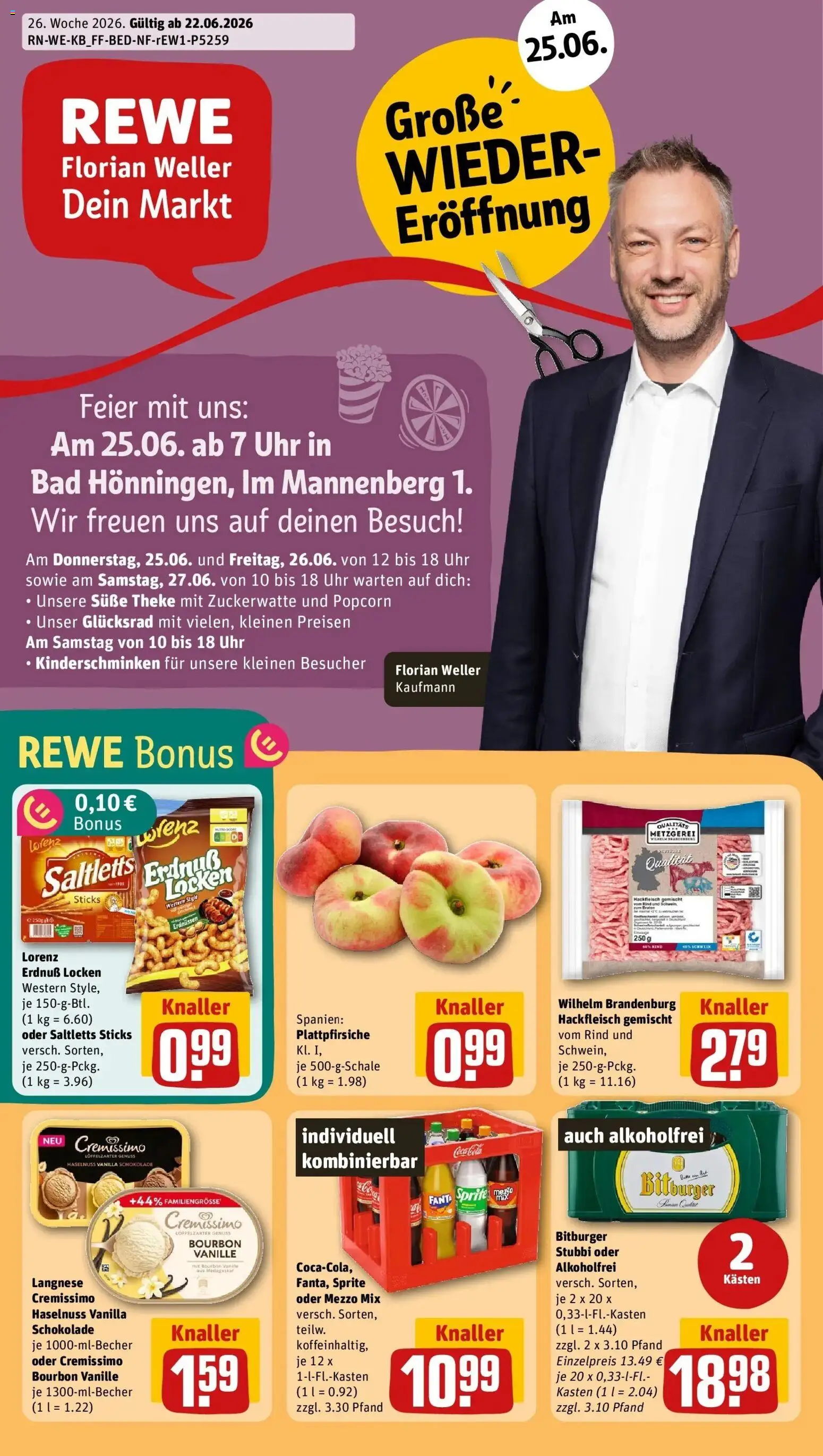 Vorschau von dem Prospekt des Geschäftes Rewe, gültig ab dem 21.06.2026