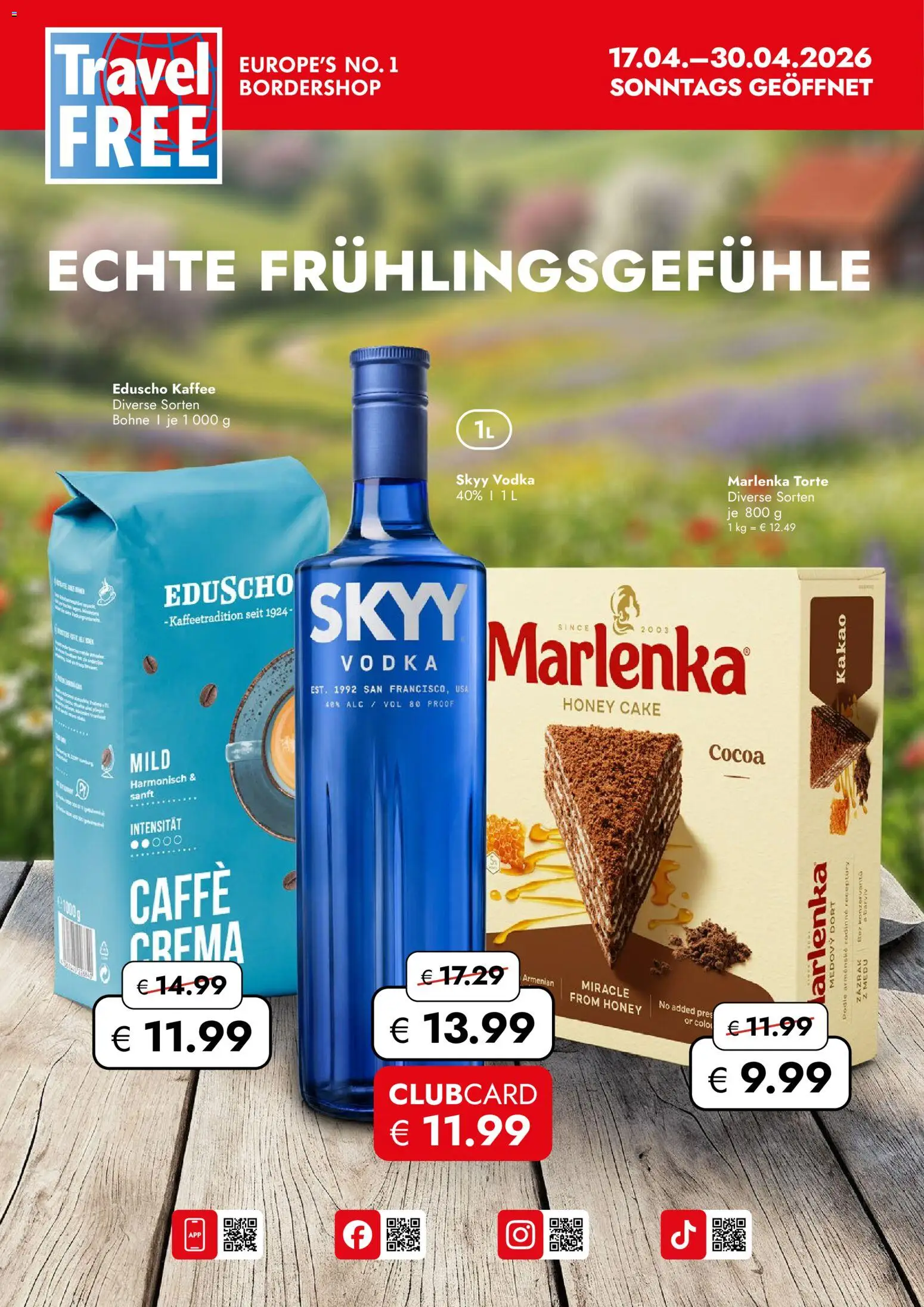 Vorschau der Angebote: Travel FREE Travel FREE Flugblatt gültig ab 17.04.2026 - Kaffee, Bohne
