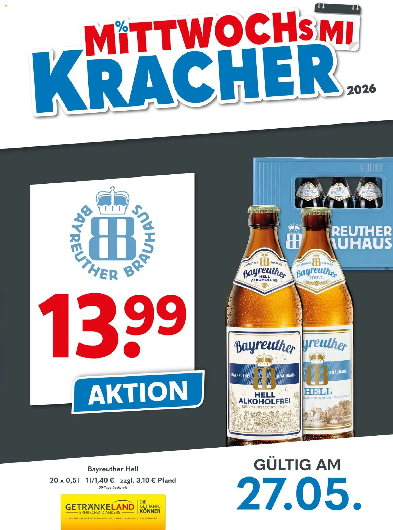 Vorschau von dem Prospekt des Geschäftes Getränkeland, gültig ab dem 27.05.2026
