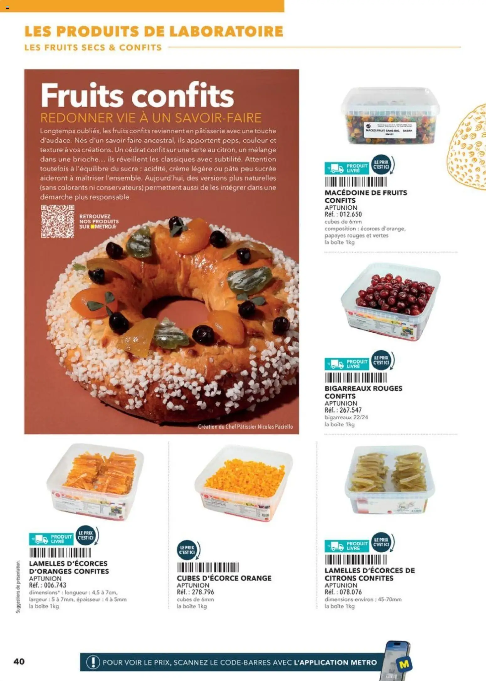 Prévisualisation de Boulangers Pâtissiers du magasin METRO formulaire valide 30/04/2026 - Orange, Livre, Fruits, Pâte, Tarte, Citrons, Fruits secs, Crème légère